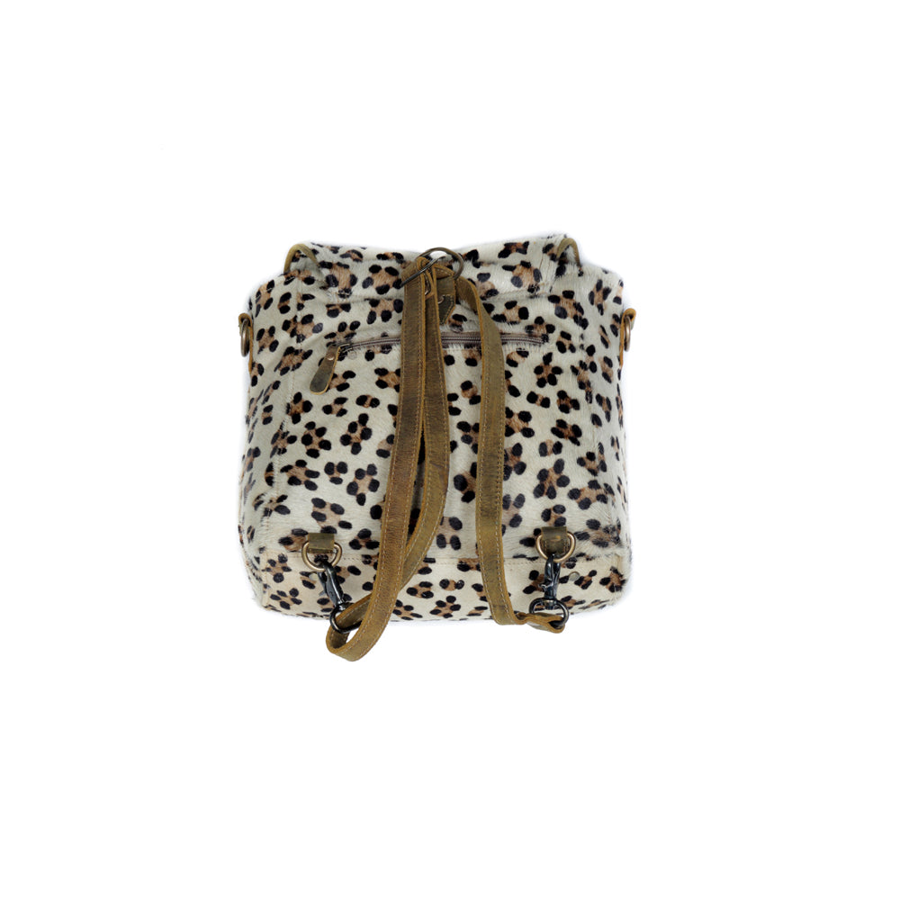 Quaint Leopard Print Leather & Hairon Bag - Myra USA