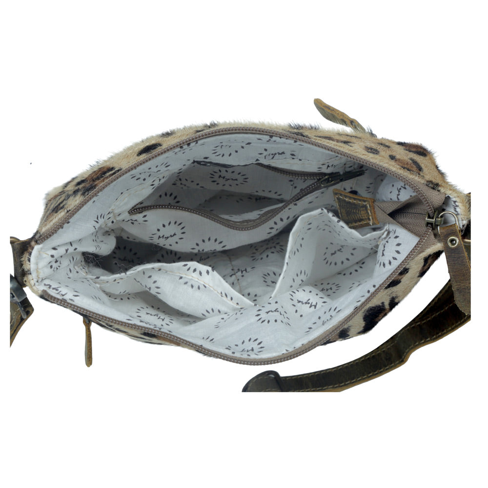 Charisma Leopard Print Leather & Hairon Bag - Myra USA