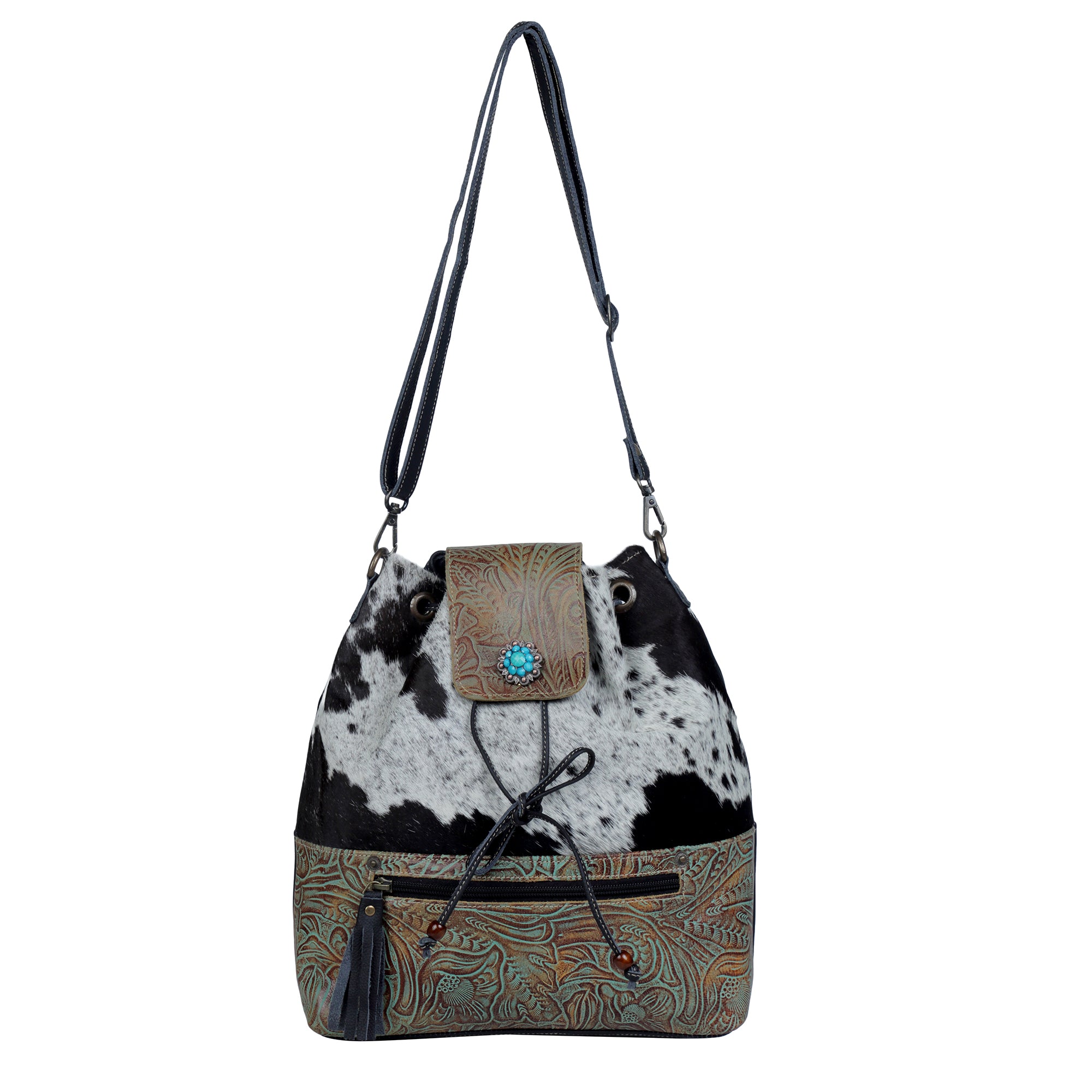 Alpha Leather & Hairon Bag - Myra USA