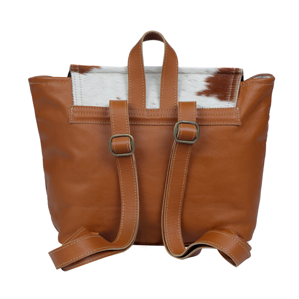 Classic Carvings Leather & Hairon Bag - Myra USA
