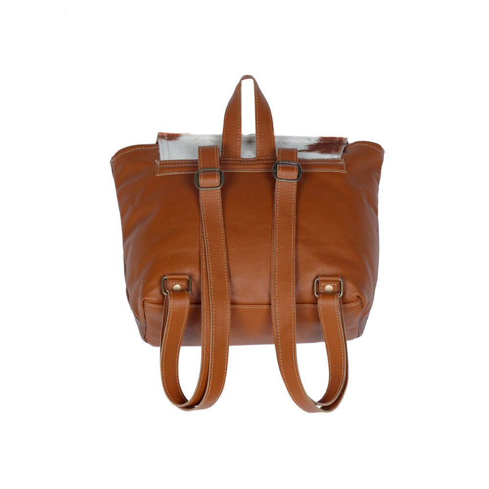 Classic Carvings Leather & Hairon Bag - Myra USA