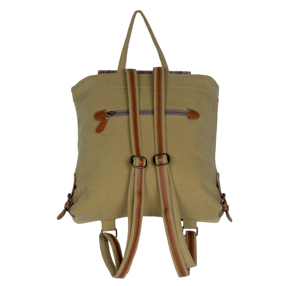 Lucent Backpack Hand-Tooled Bag. - Myra USA