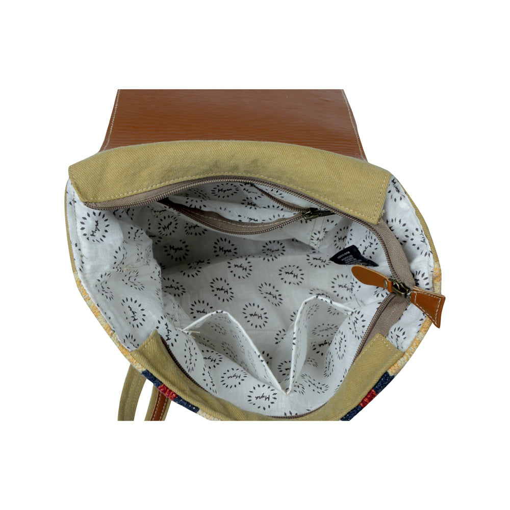 Lucent Backpack Hand-Tooled Bag. - Myra USA