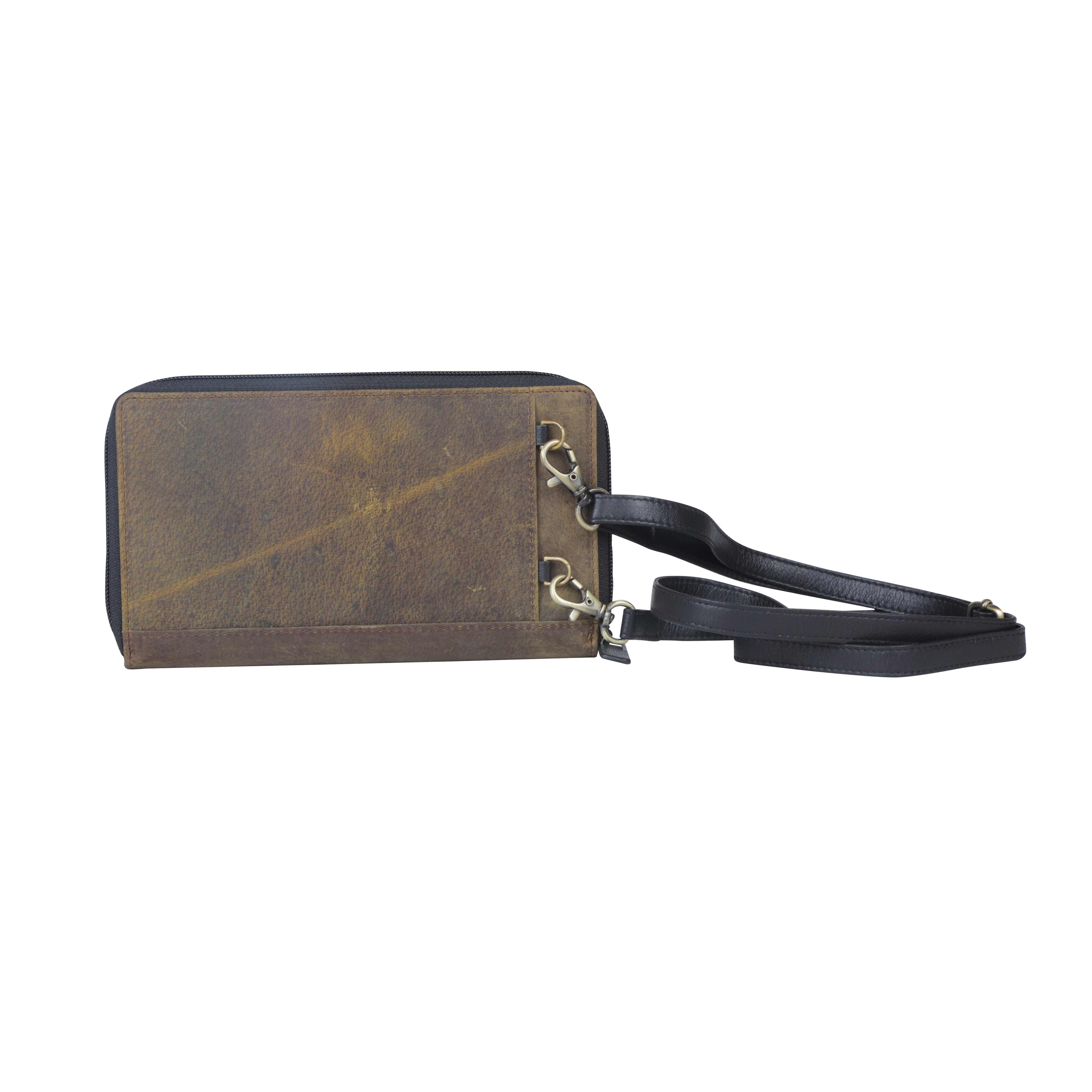 Solemn Brown Phone Holder Wallet - MyraUSA
