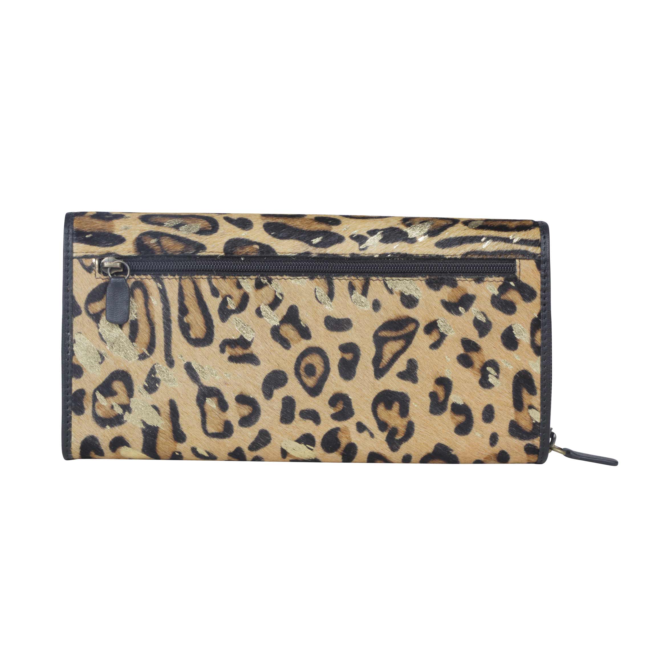 Ornate Leopard Print Wallet - MyraUSA