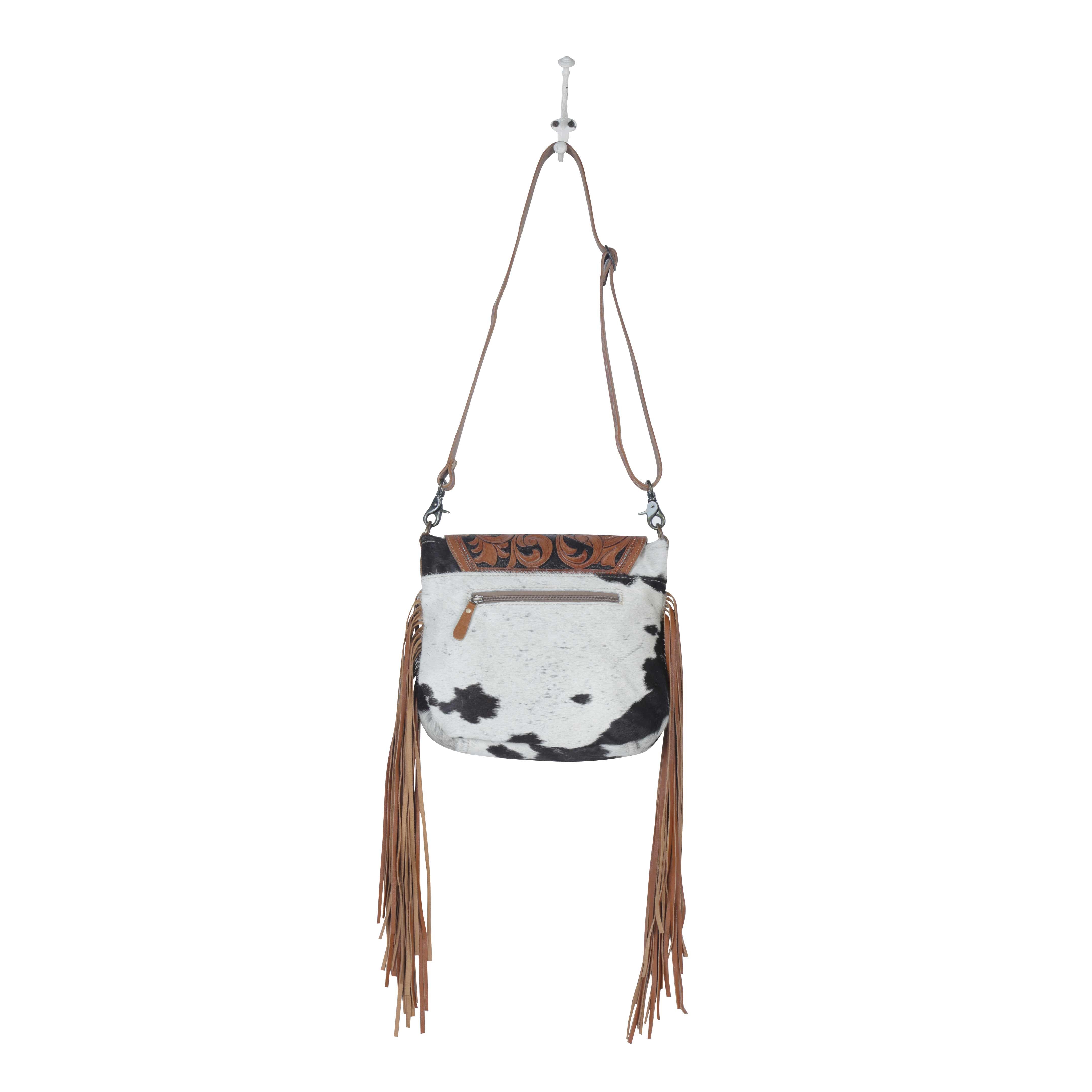 Brown Boughs Hand-Tooled Bag - MyraUSA