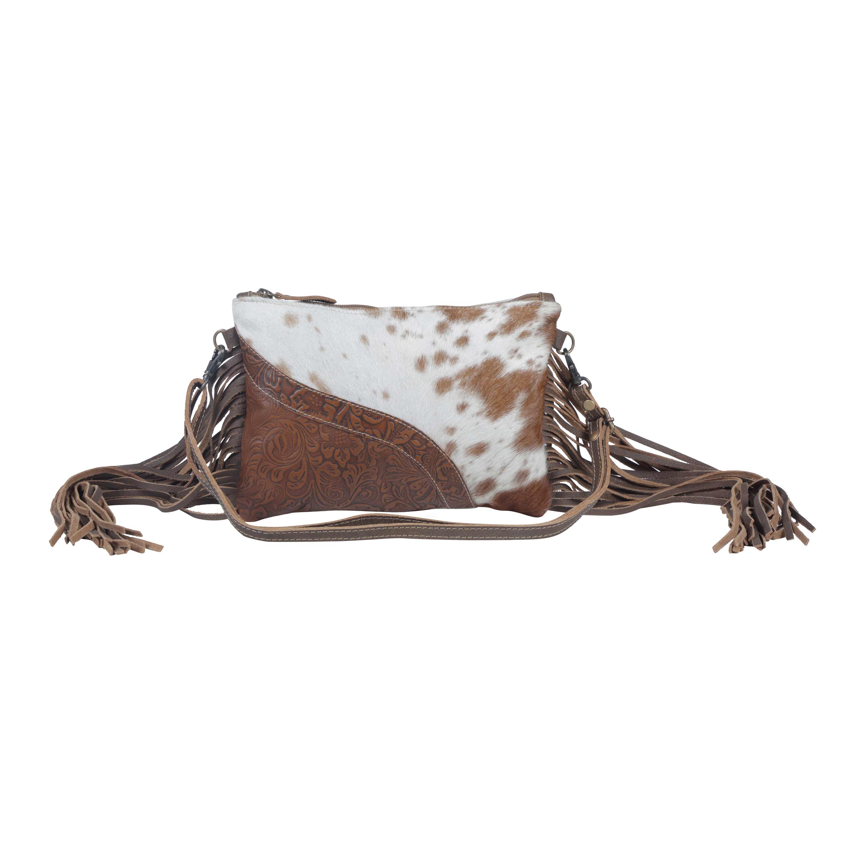 Fractional Leather & Hairon Bag - MyraUSA