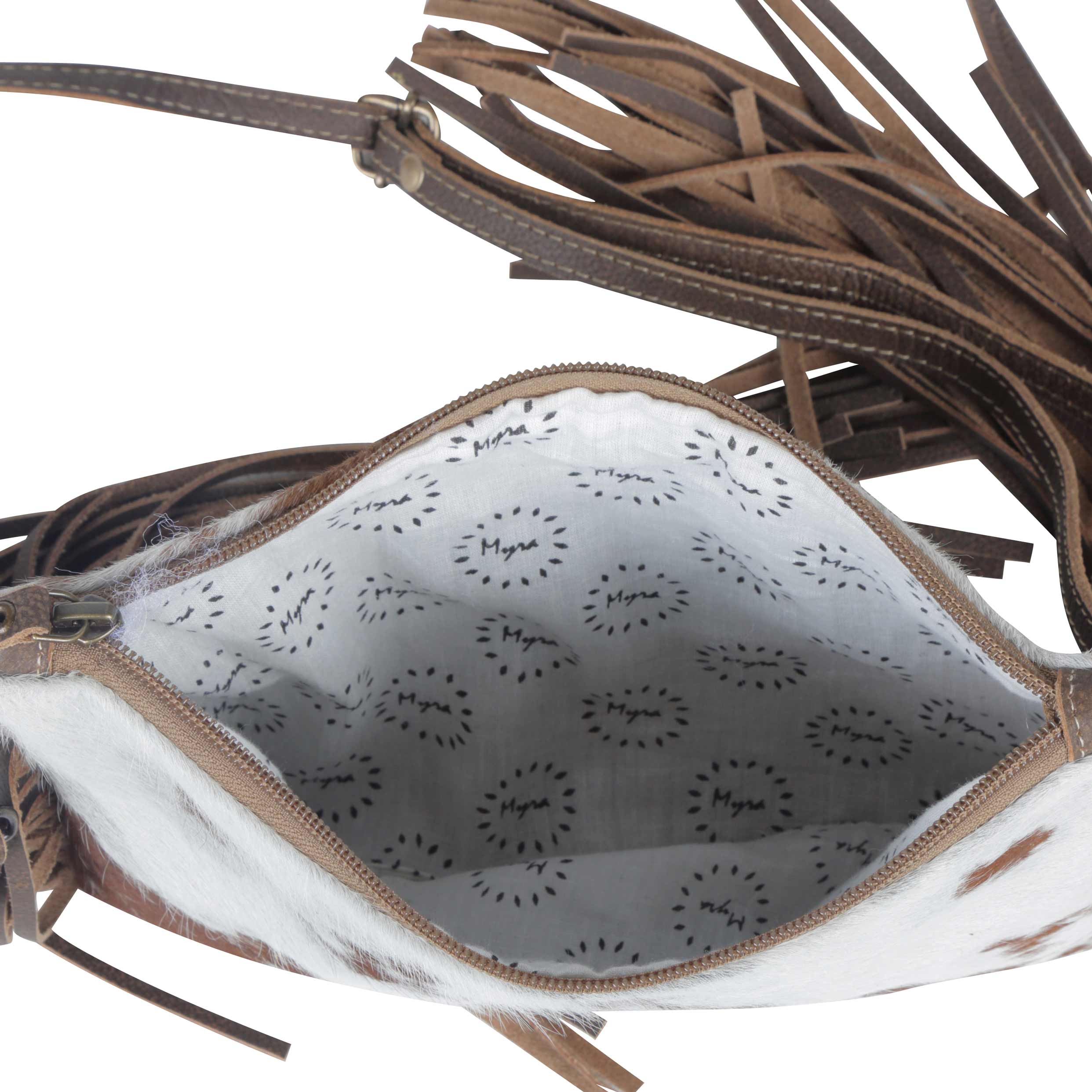Fractional Leather & Hairon Bag - MyraUSA