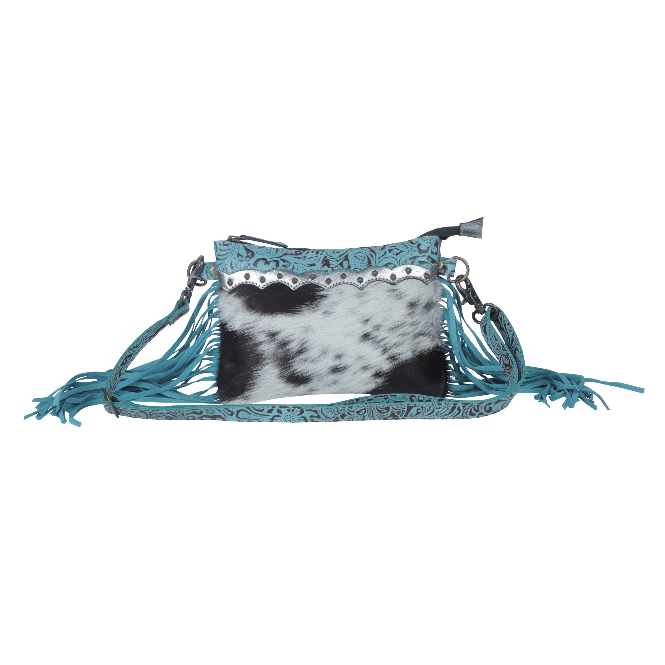 Exotic Azure  Leather & Hairon Bag - MyraUSA