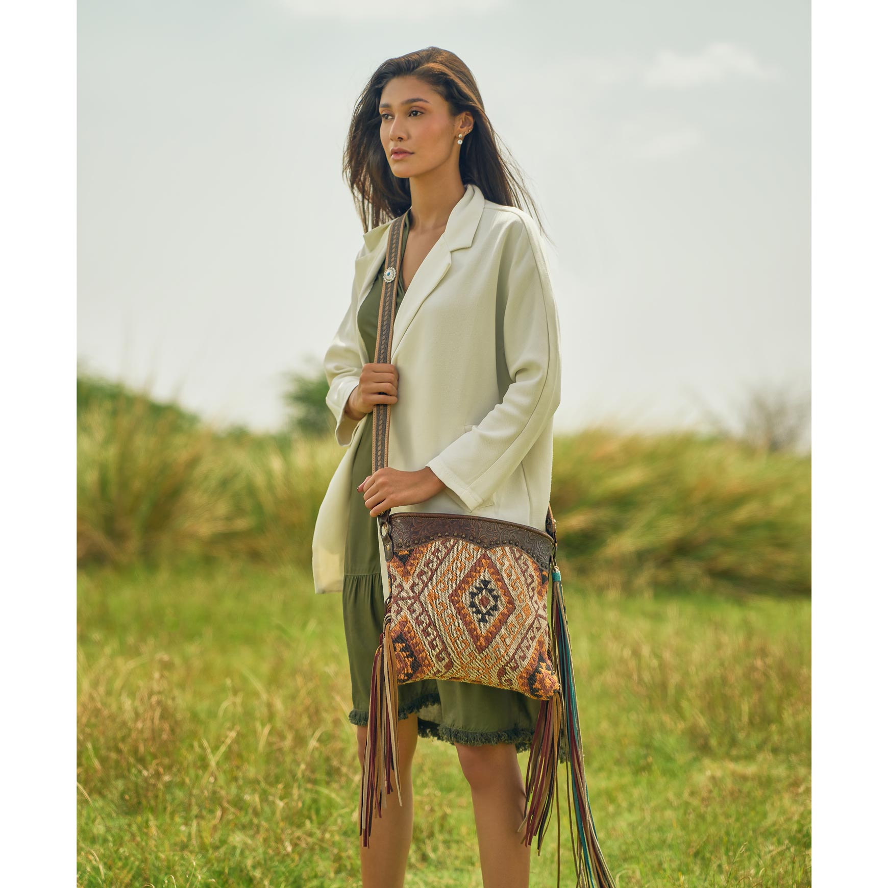Psychedelic Tones Shoulder Bag - MyraUSA