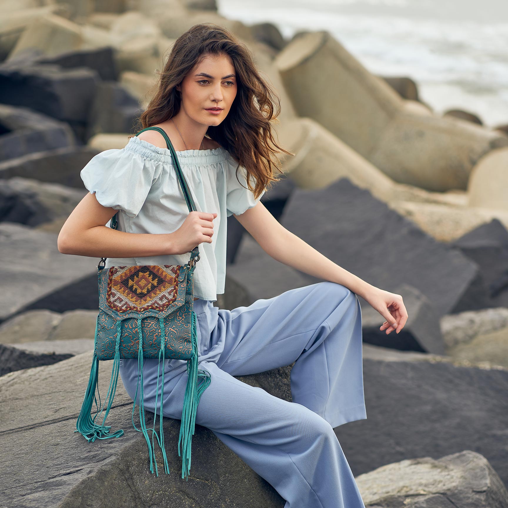Seafaring Leather & Hairon Bag - MyraUSA