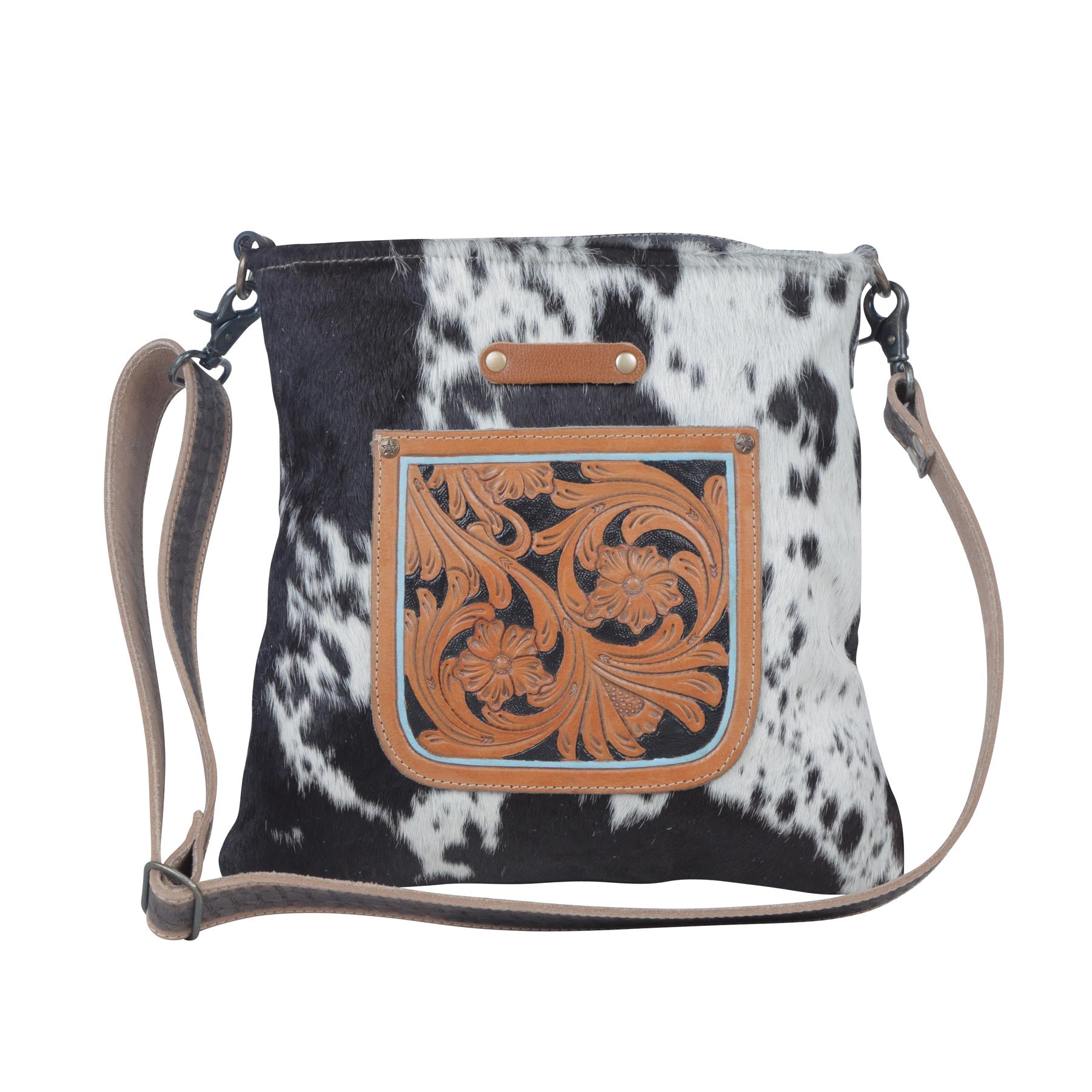Flowering  Hand-Tooled Bag - MyraUSA