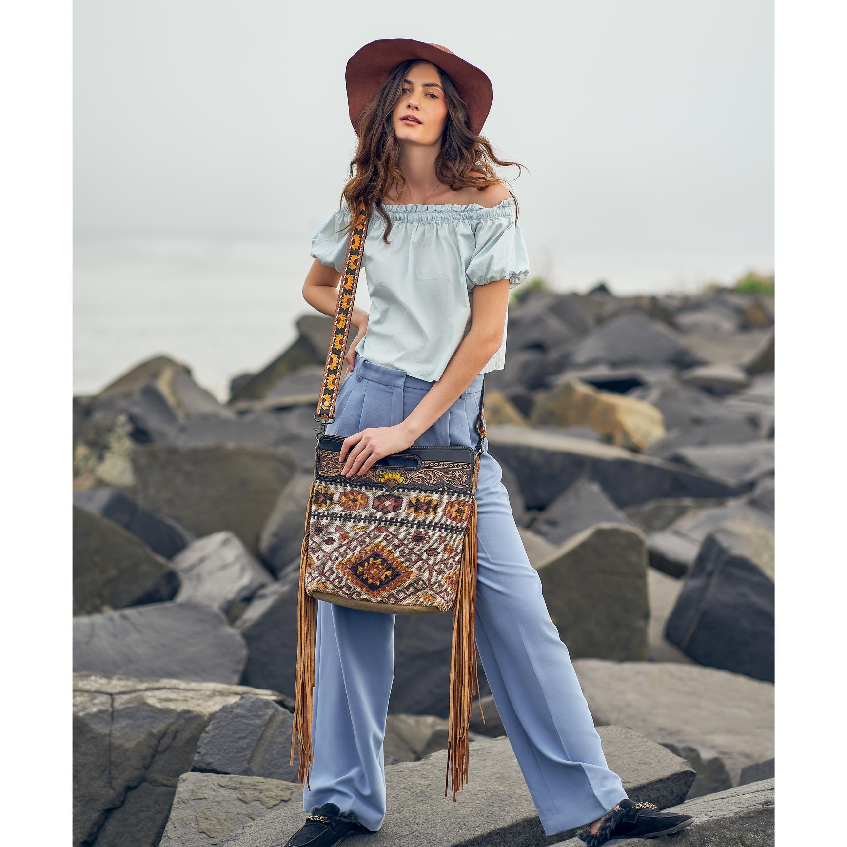 Helios Hand-Tooled Bag - MyraUSA
