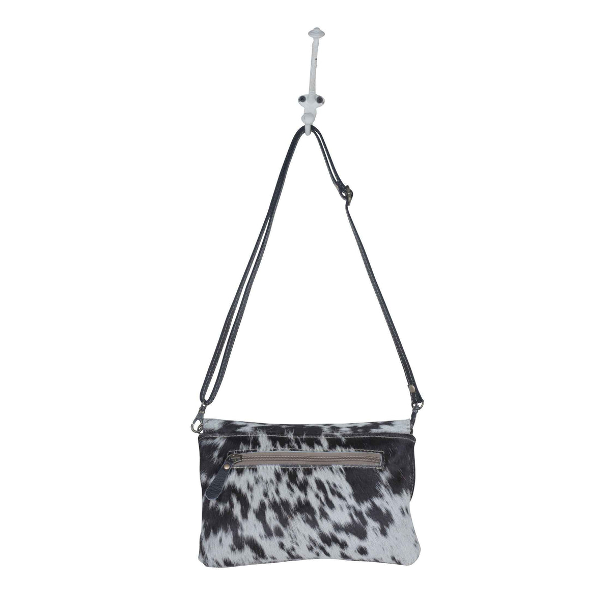 Blue Crescent Hand-Tooled Bag