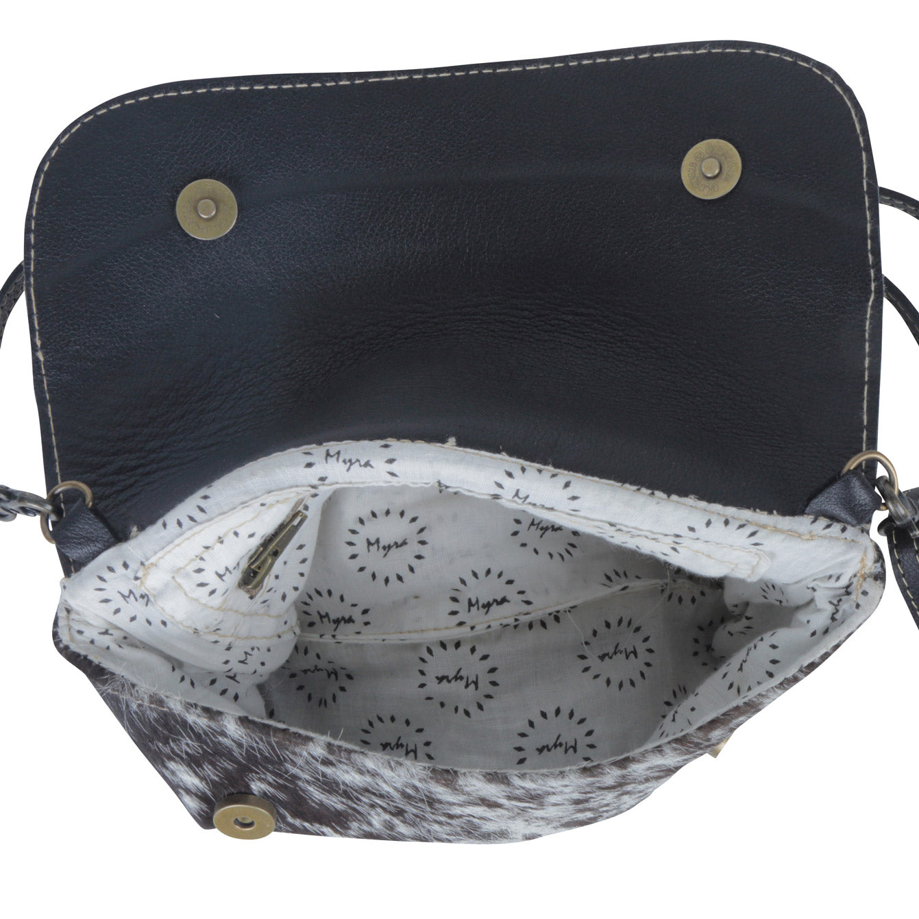 Blue Crescent Hand-Tooled Bag - MyraUSA