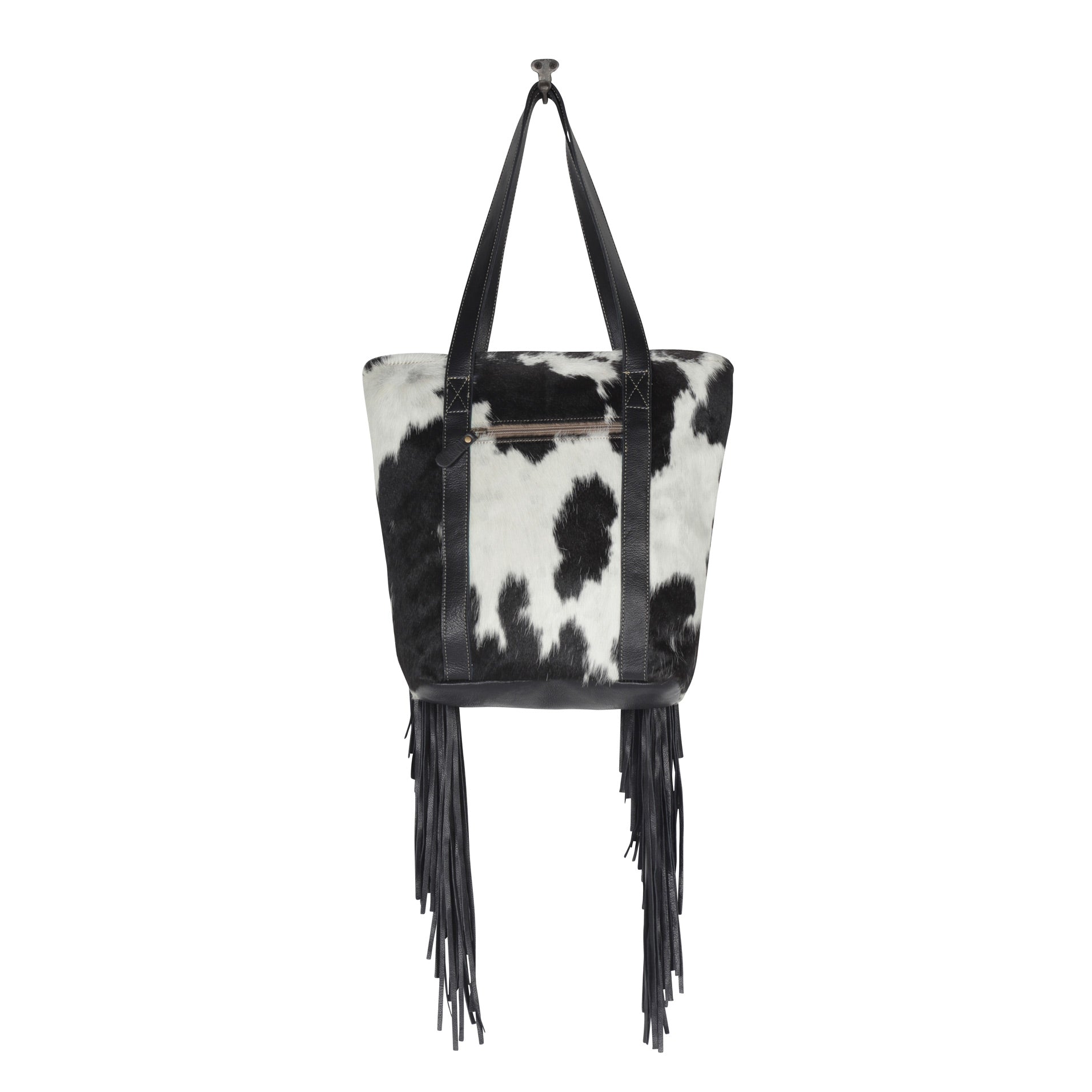 Vanilla Crème Leather & Hairon Bag - MyraUSA
