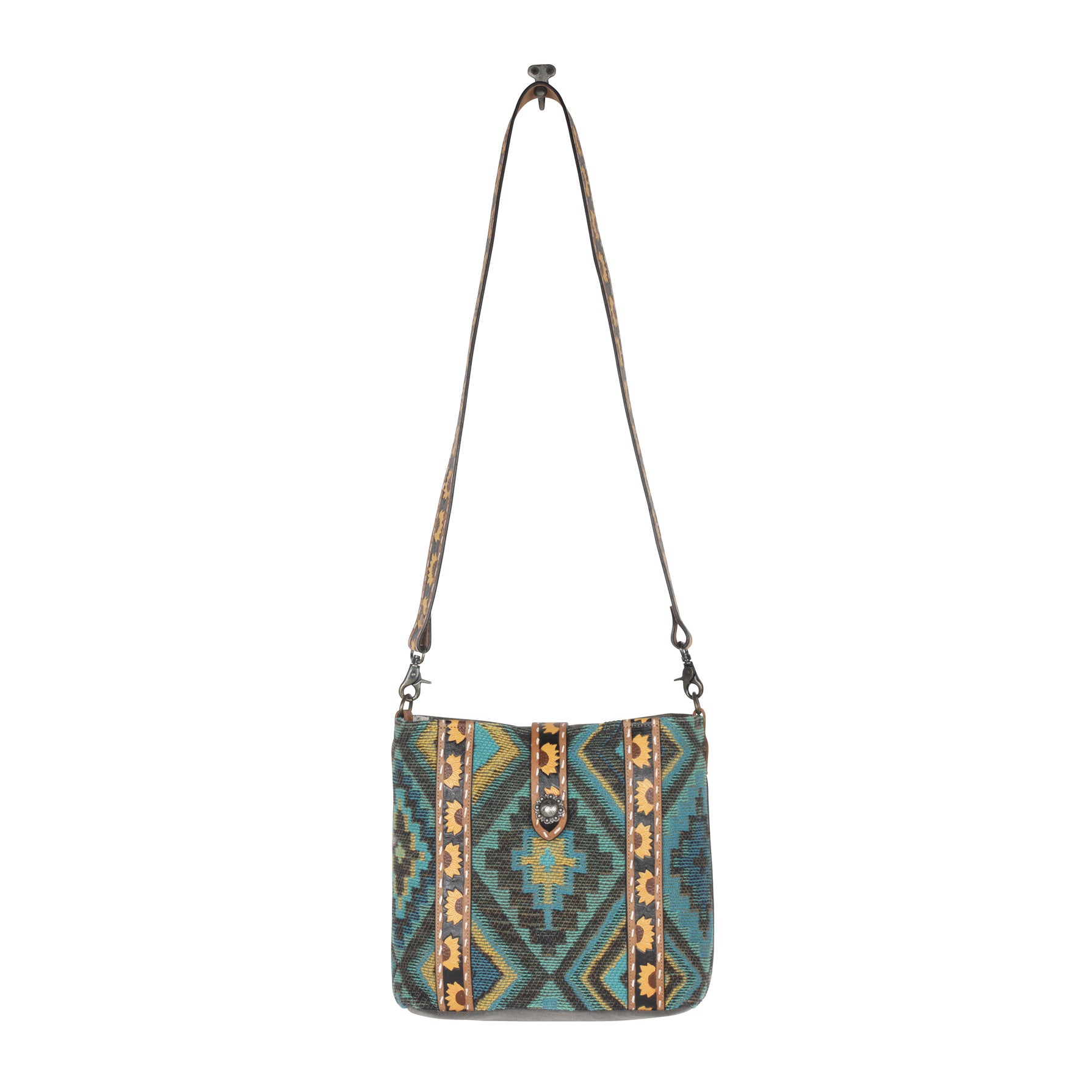 Forest Mist Hand-Tooled Bag - MyraUSA