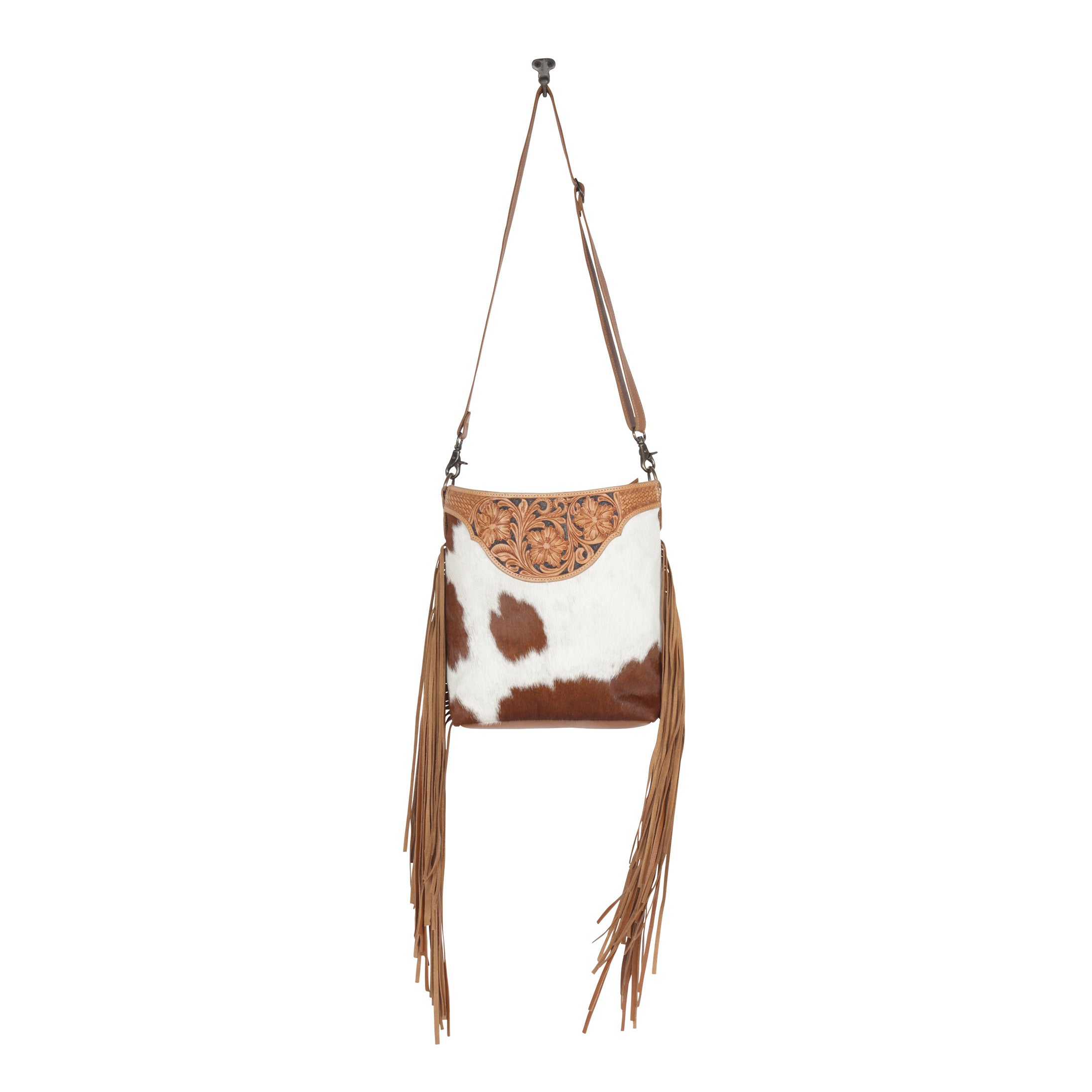 Raw Umber Hand-Tooled Bag - MyraUSA