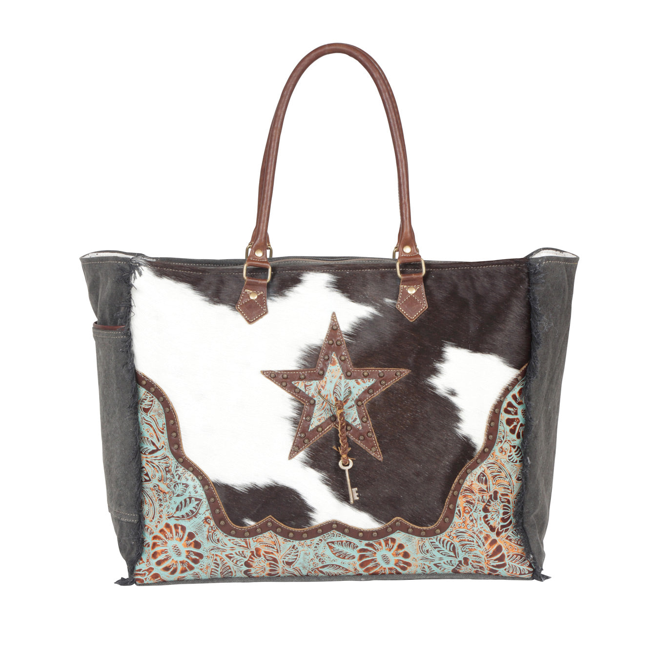 Asterias Canvas & Hairon Bag - MyraUSA