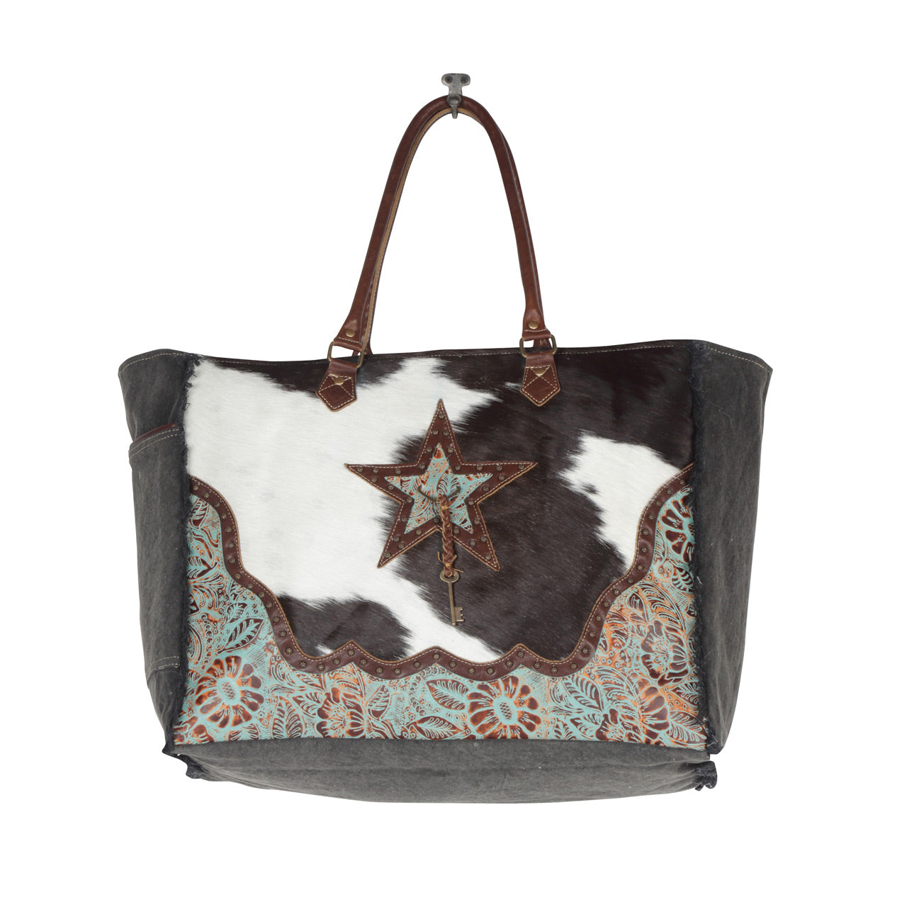 Asterias Canvas & Hairon Bag - MyraUSA
