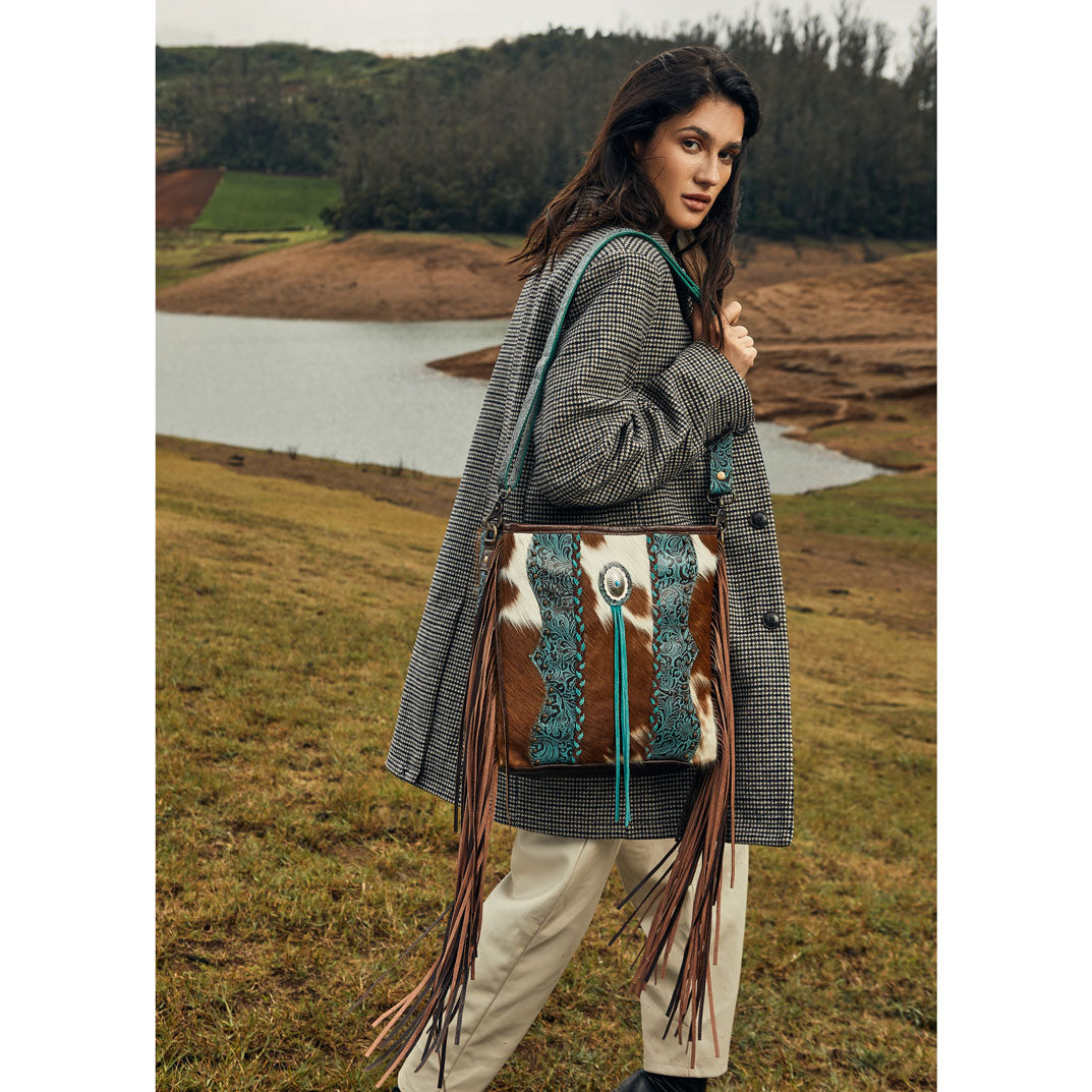 Dendrite Leather & Hairon Bag - MyraUSA