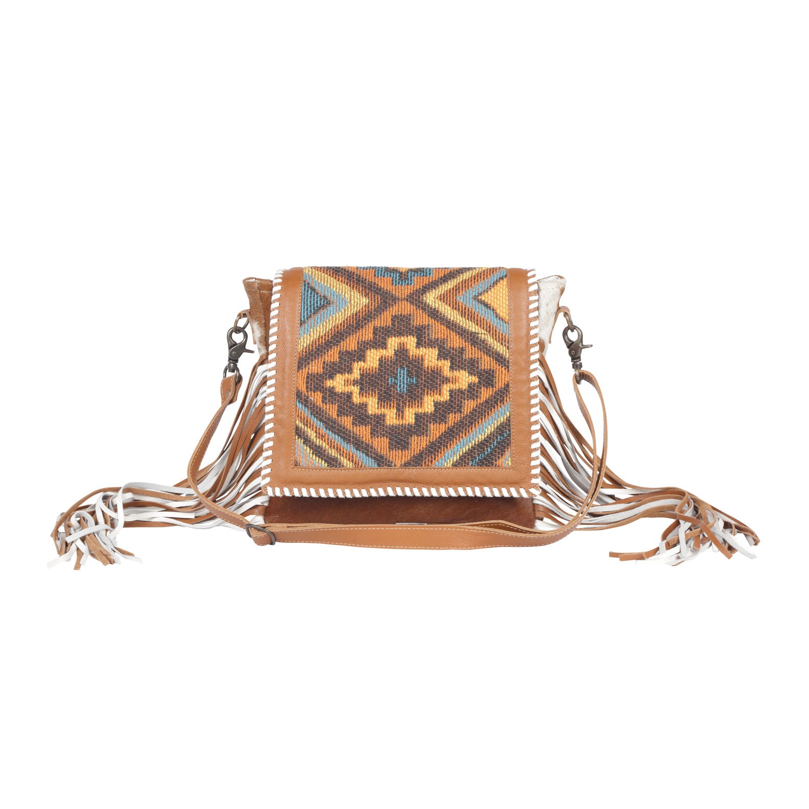 Boho Chic Style Leather & Hairon Bag - MyraUSA