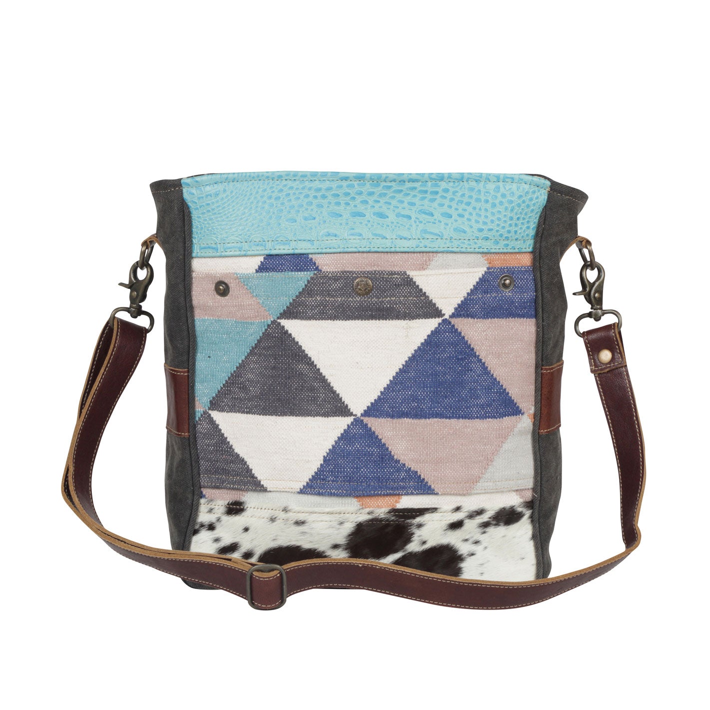 Geometric Accent Shoulder Bag - MyraUSA