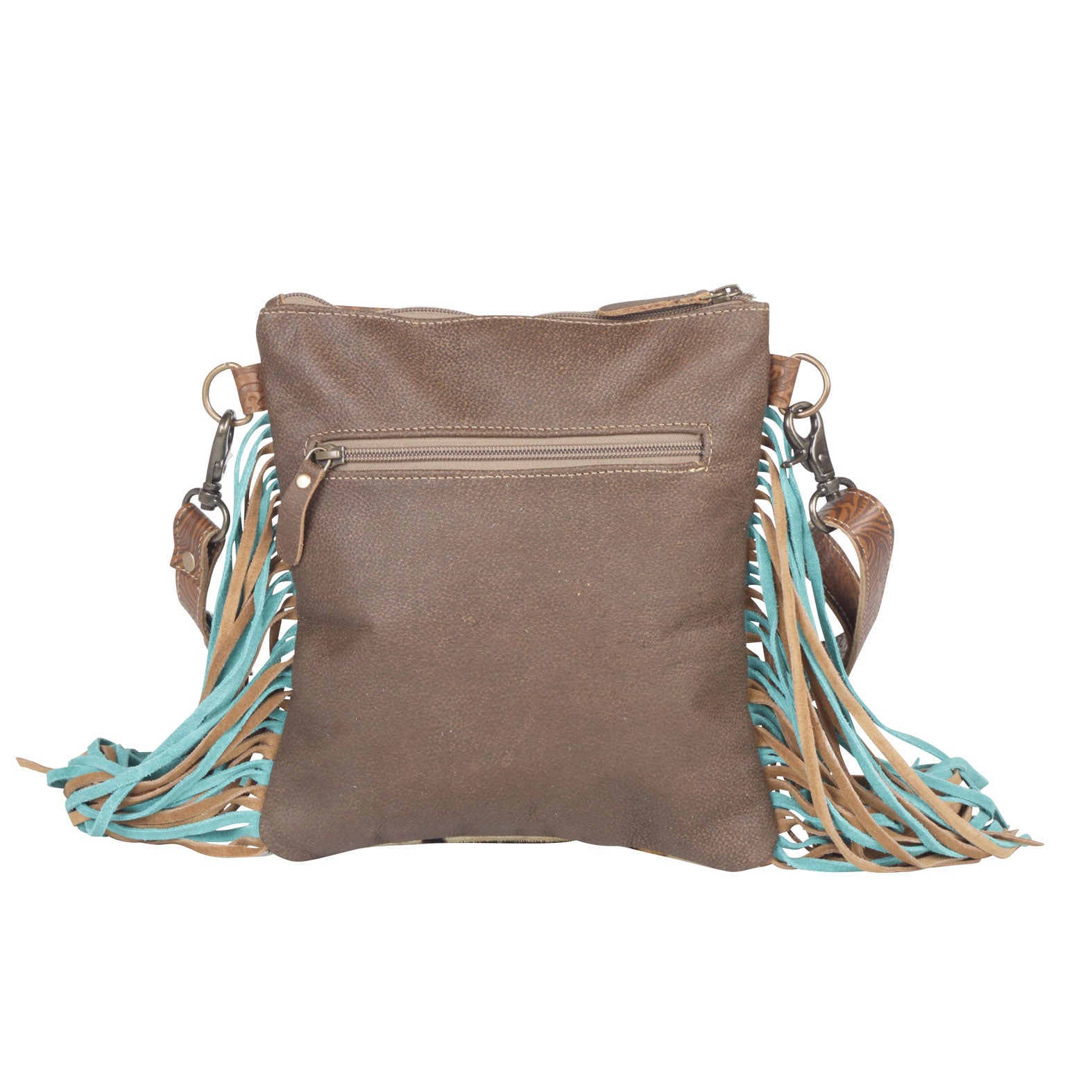 Earth prints Leather & Hairon Bag - MyraUSA