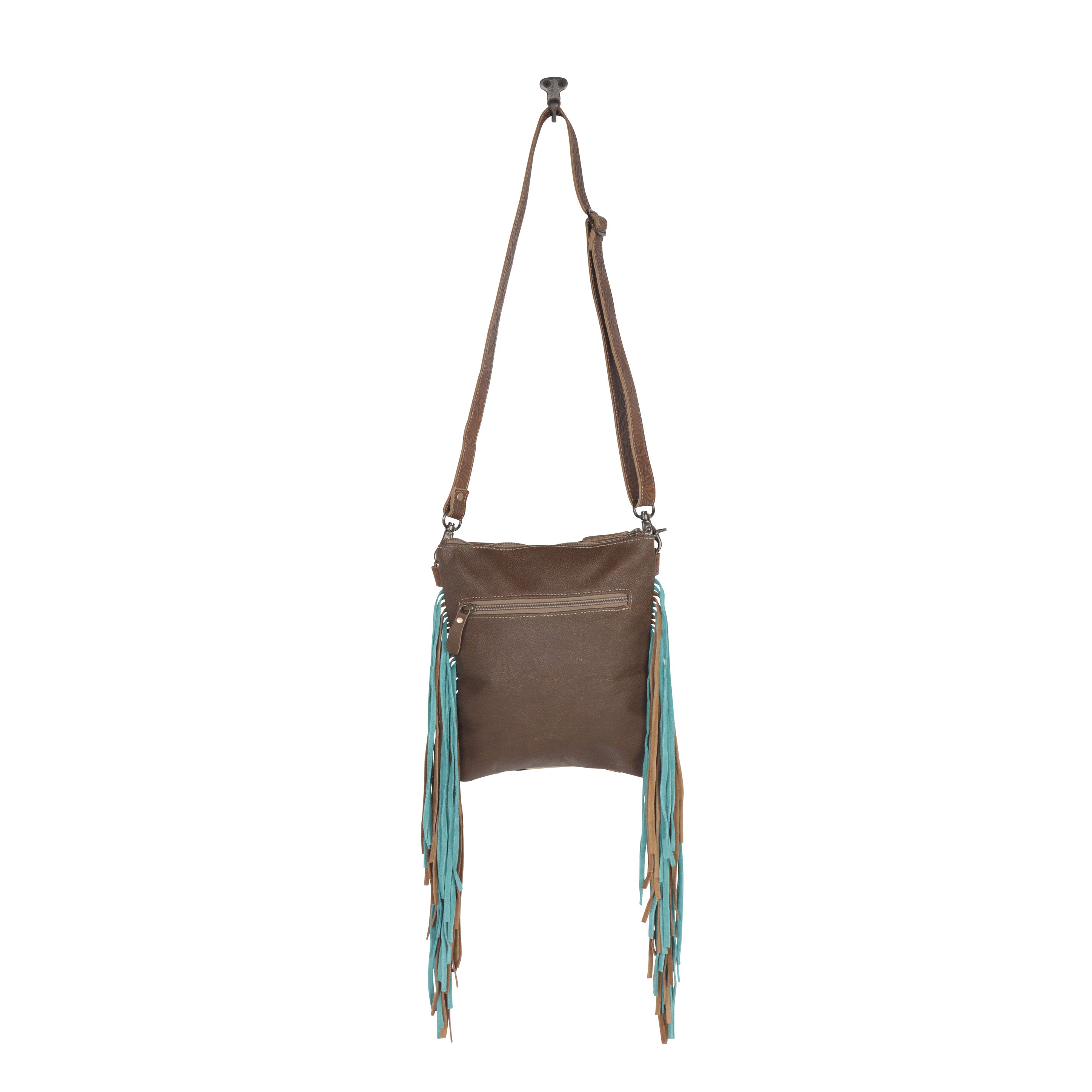 Earth prints Leather & Hairon Bag - MyraUSA