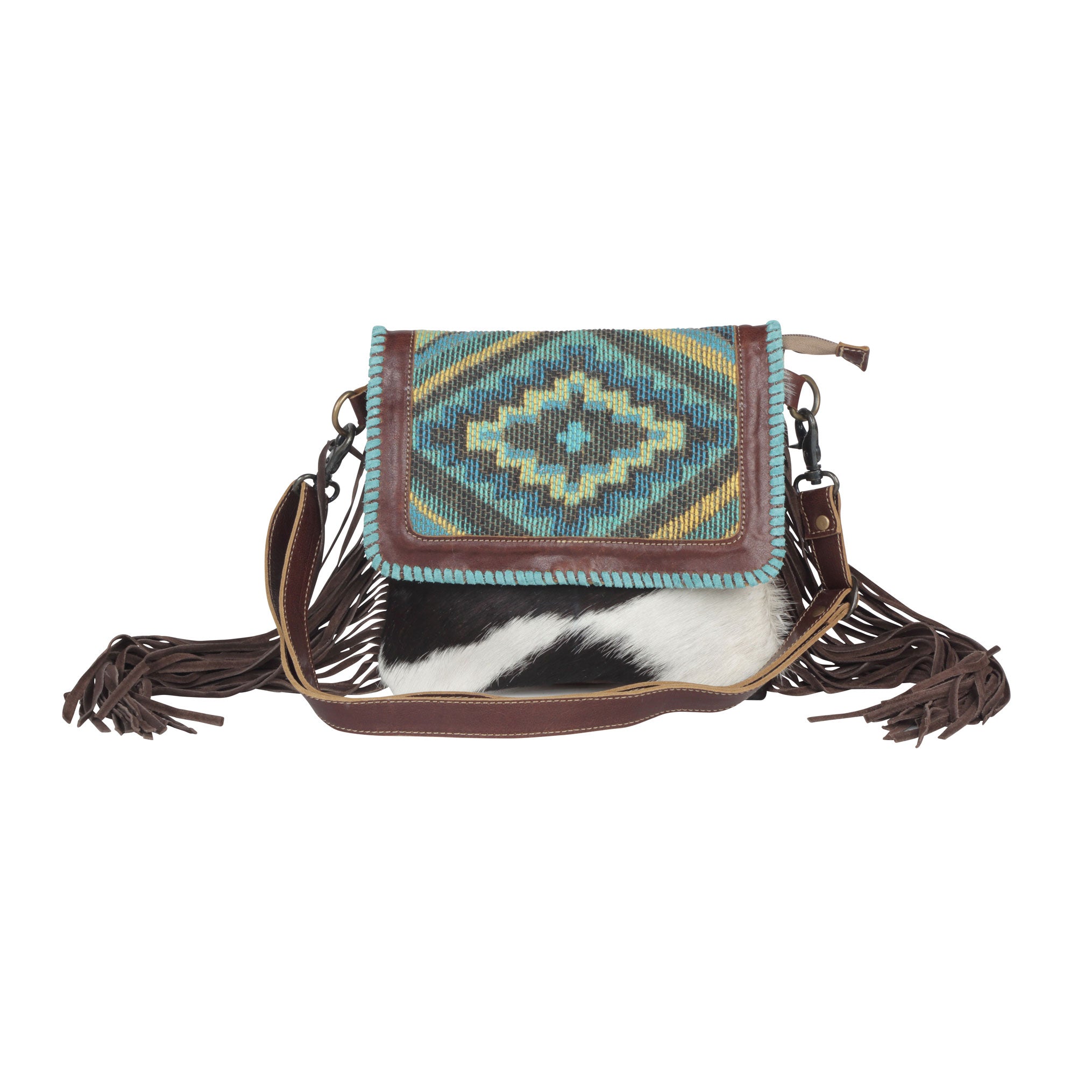 Wild West Boho Leather & Hairon Bag - MyraUSA
