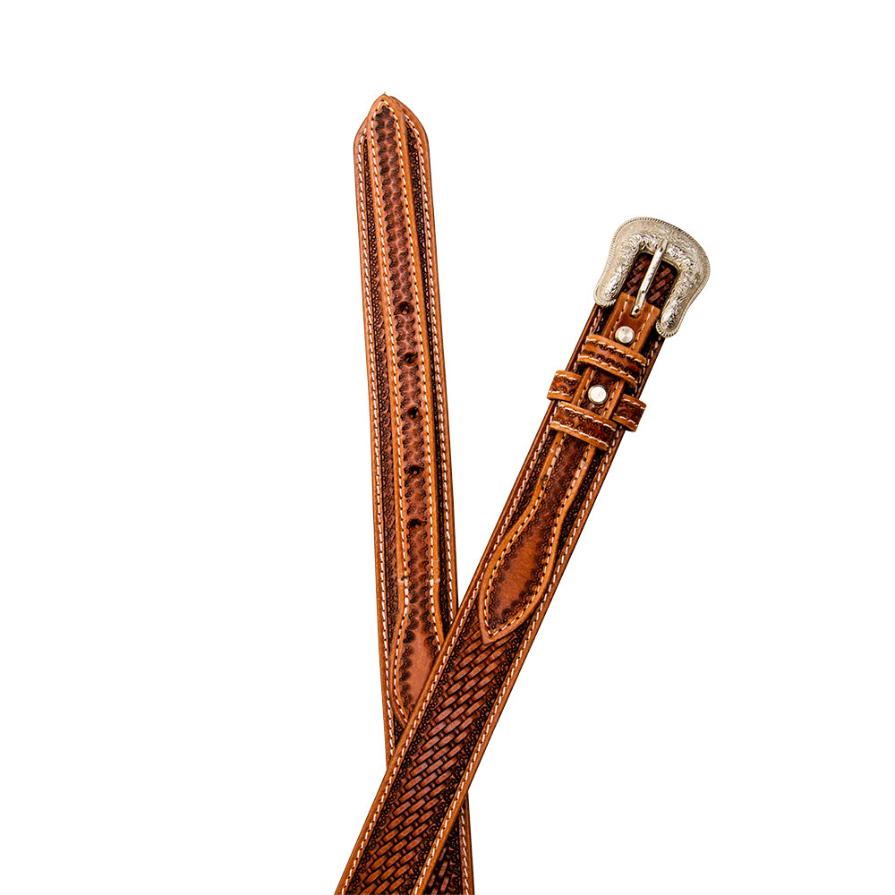 Vandal Hand-Tooled Leather Women's Belt - MyraUSA