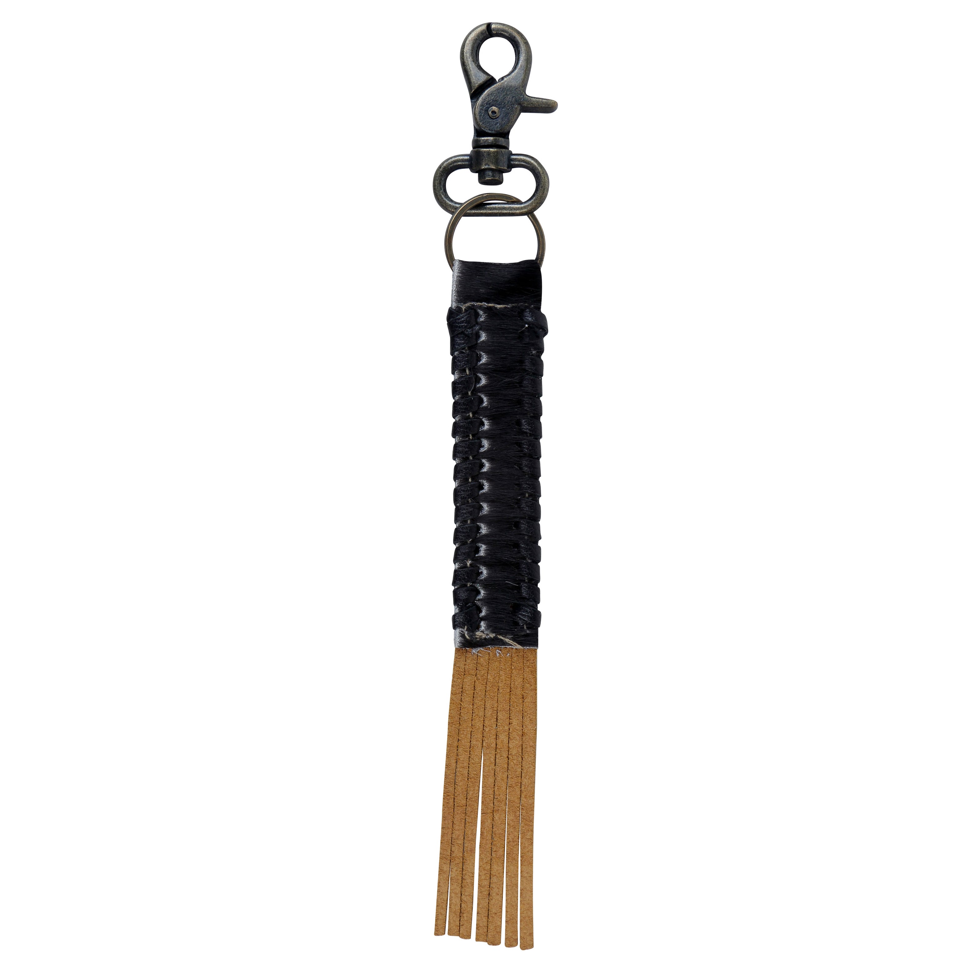 Striped leather Key Fob - MyraUSA