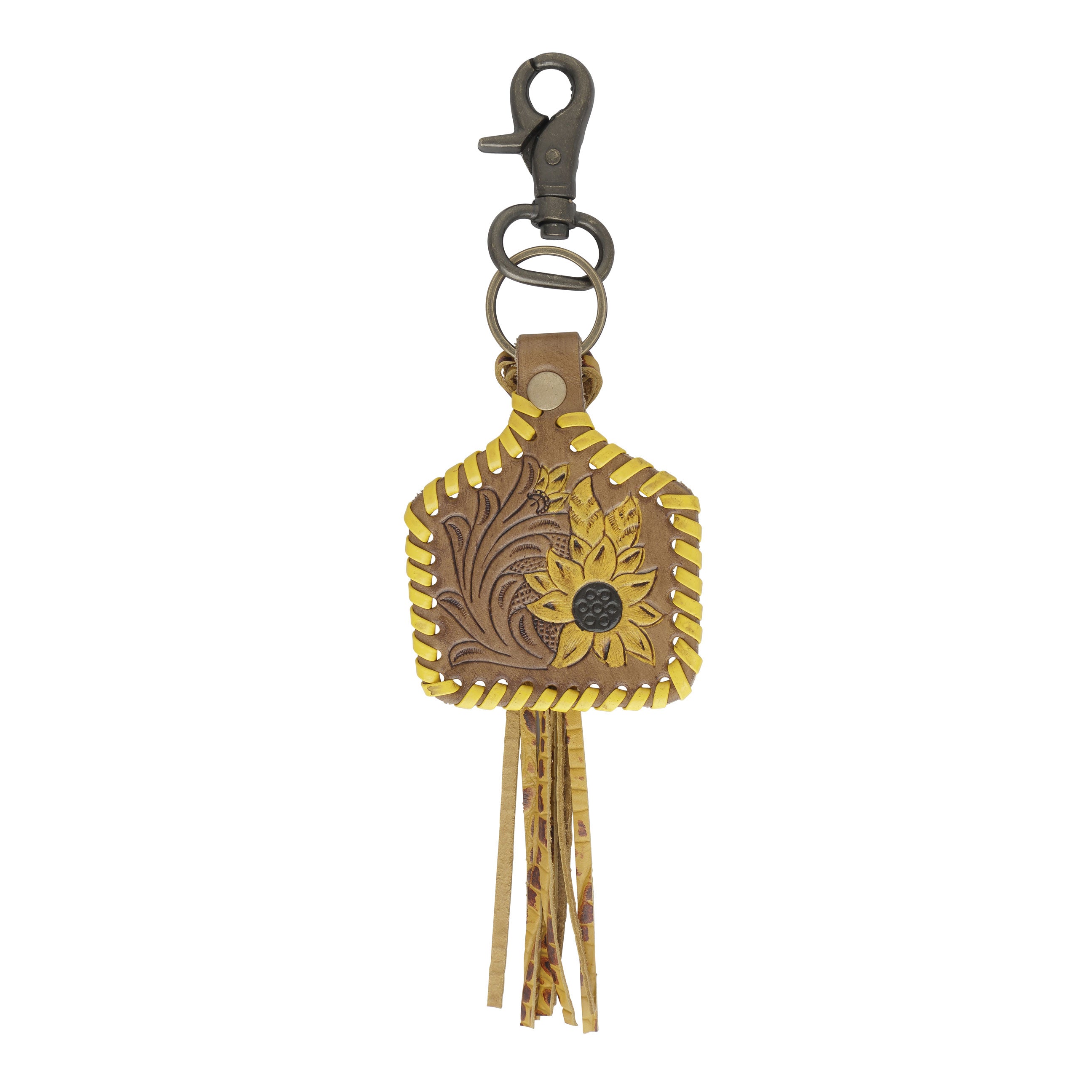 Stitched Yellow Key Fob - MyraUSA