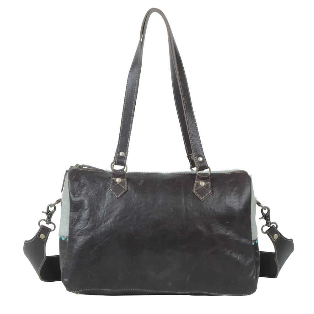 Turquoise edges Hand-Tooled Bag - MyraUSA