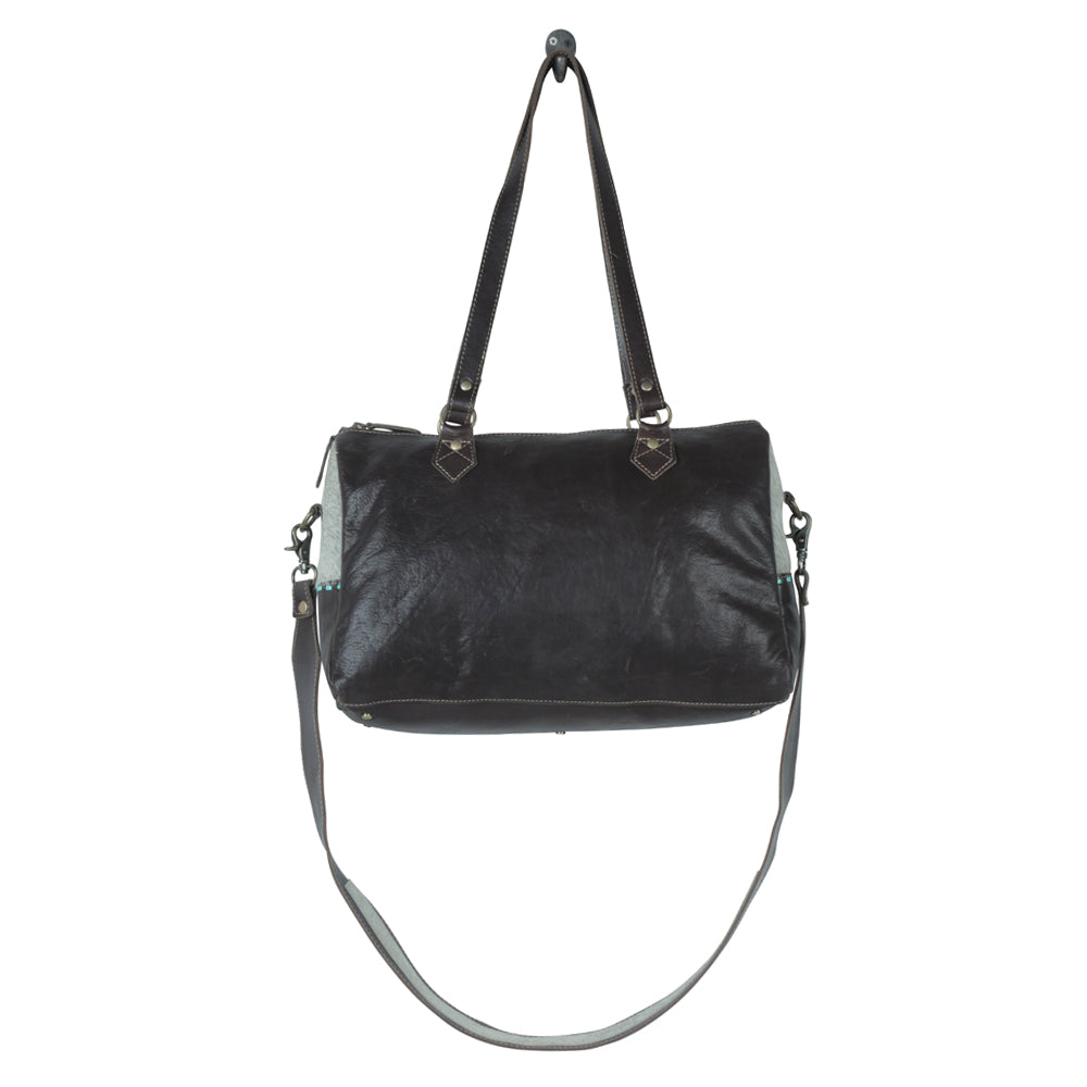 Turquoise edges Hand-Tooled Bag - MyraUSA