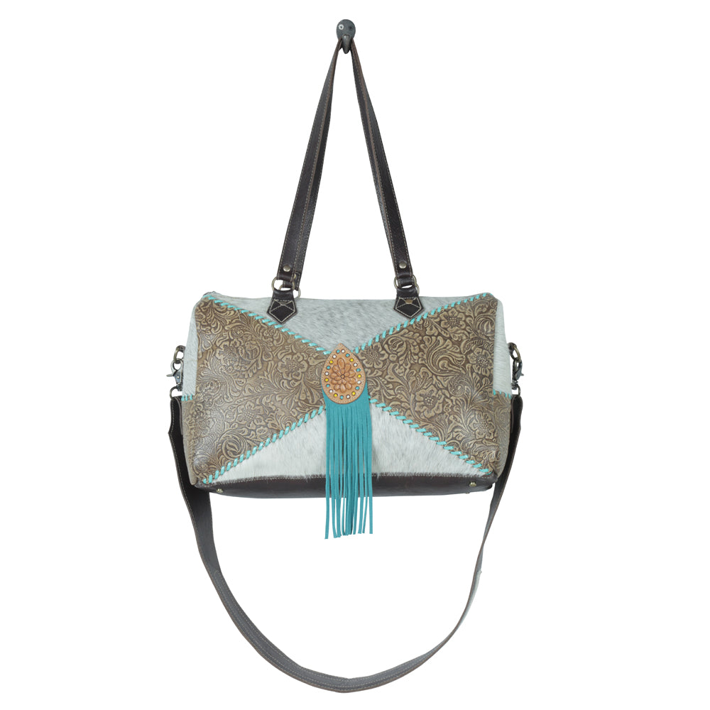 Azure waterfall Hand-Tooled Bag - MyraUSA