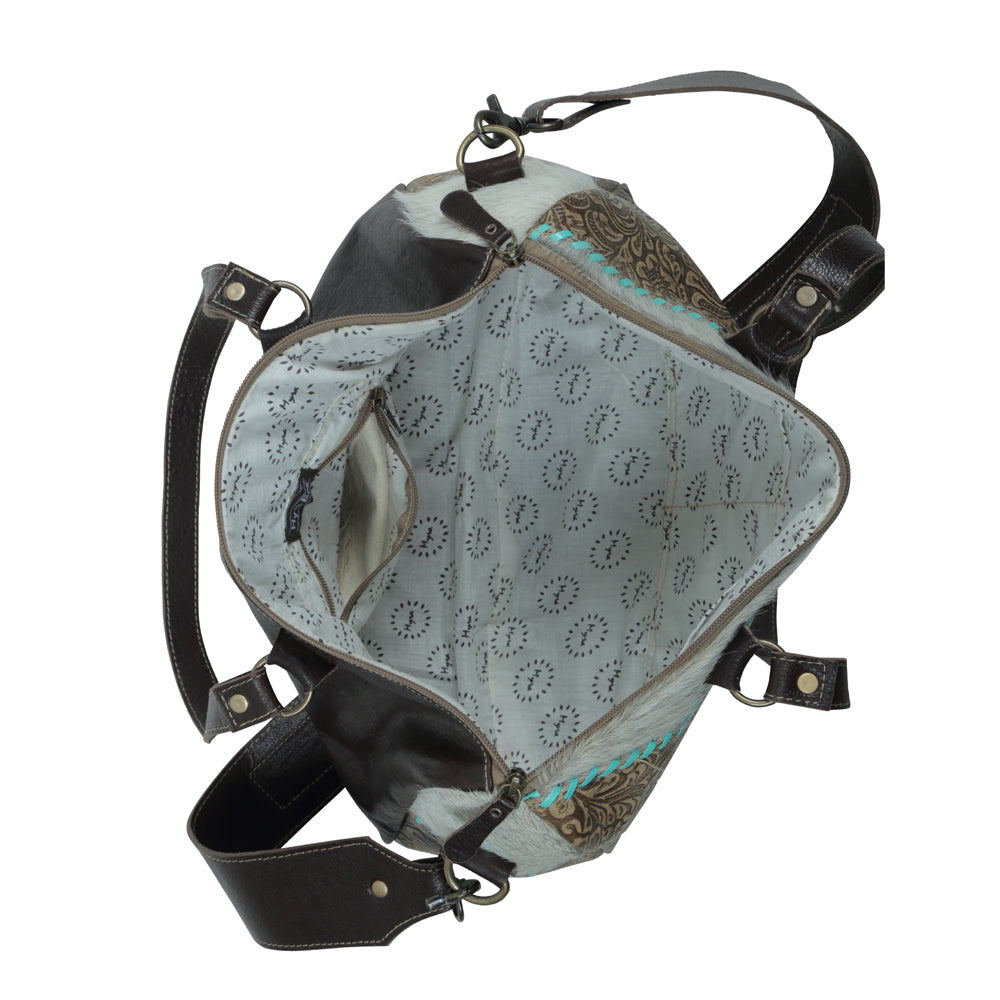 Azure waterfall Hand-Tooled Bag - MyraUSA