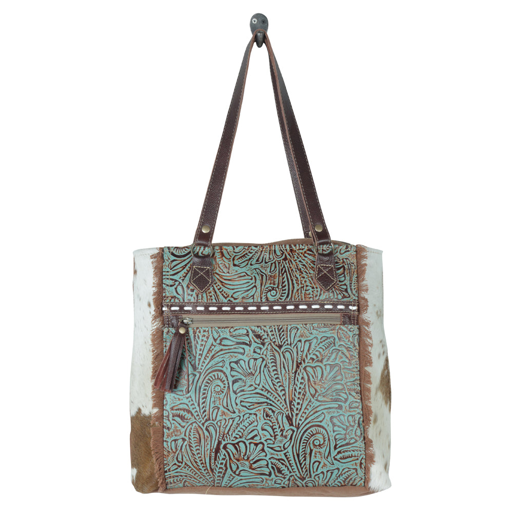 AMETHYST CANVAS AND HAIRON BAG - MyraUSA