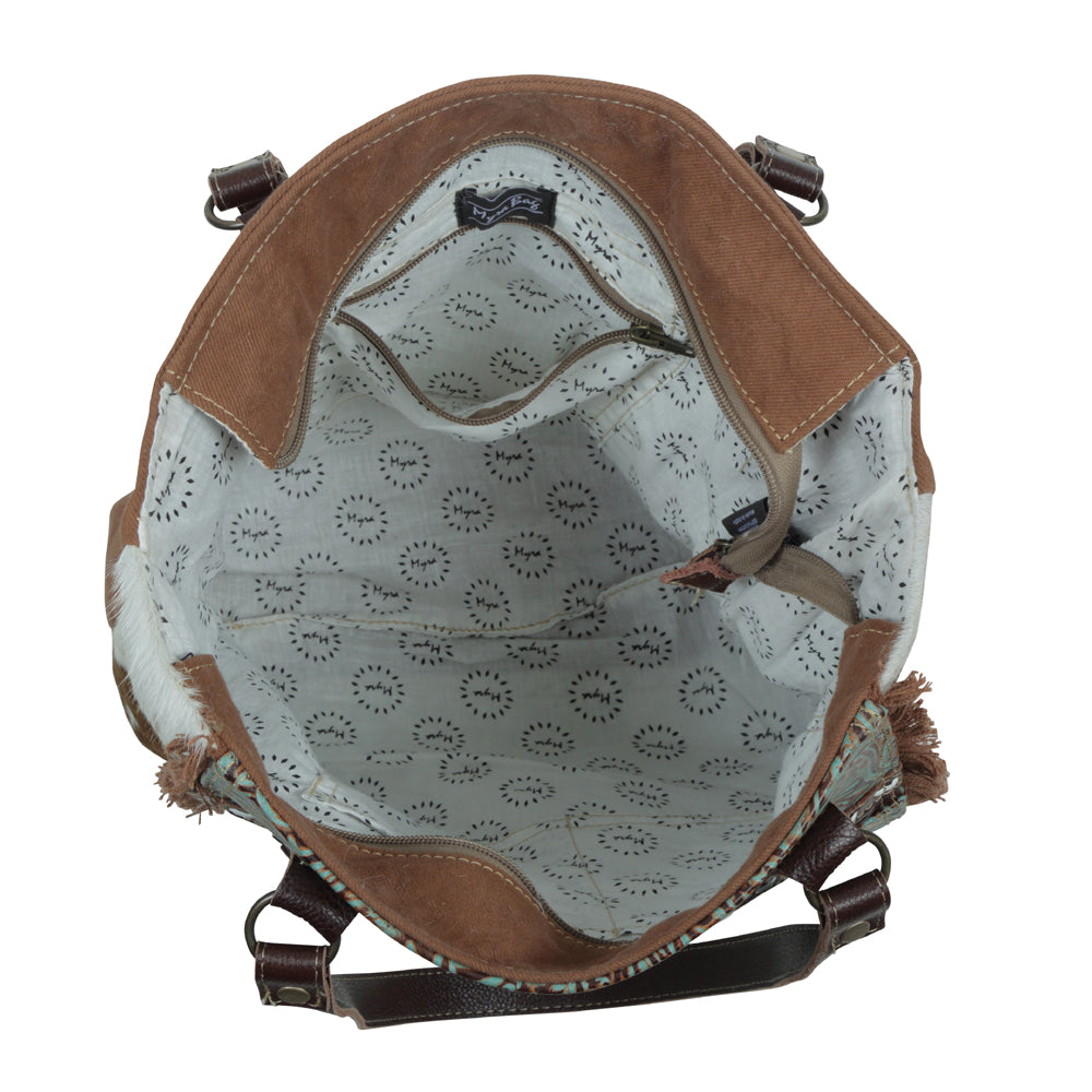 AMETHYST CANVAS AND HAIRON BAG - MyraUSA