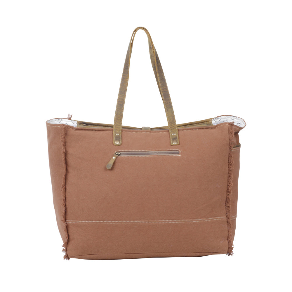 SALT N PEPPER CANVAS AND HAIRON BAG - MyraUSA