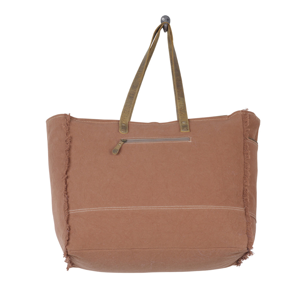 SALT N PEPPER CANVAS AND HAIRON BAG - MyraUSA
