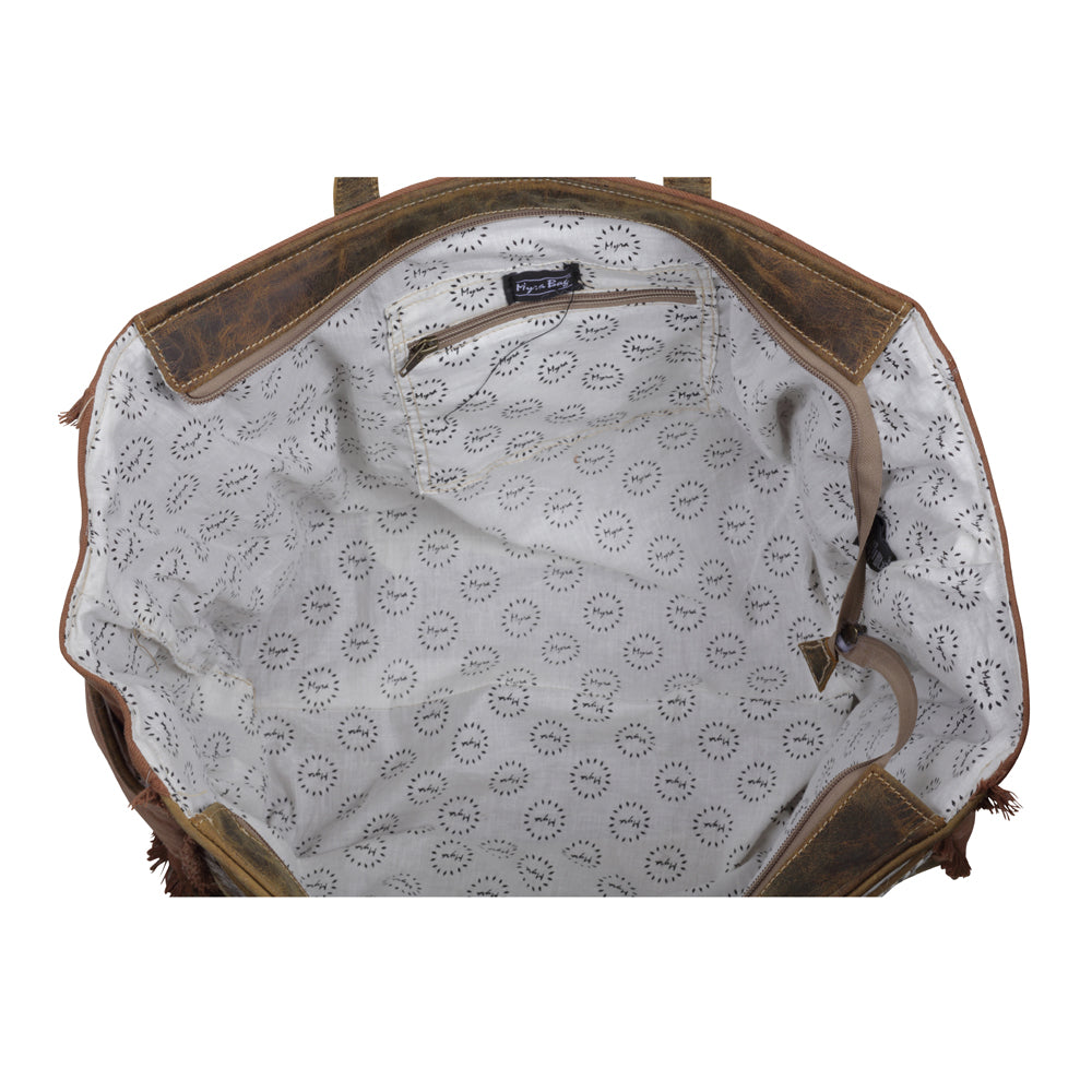 SALT N PEPPER CANVAS AND HAIRON BAG - MyraUSA
