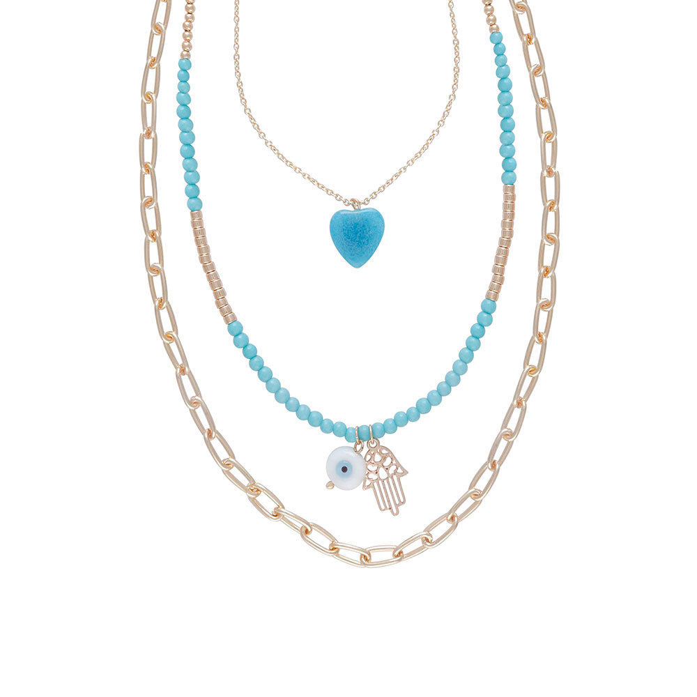 Blue Heart Necklace - MyraUSA