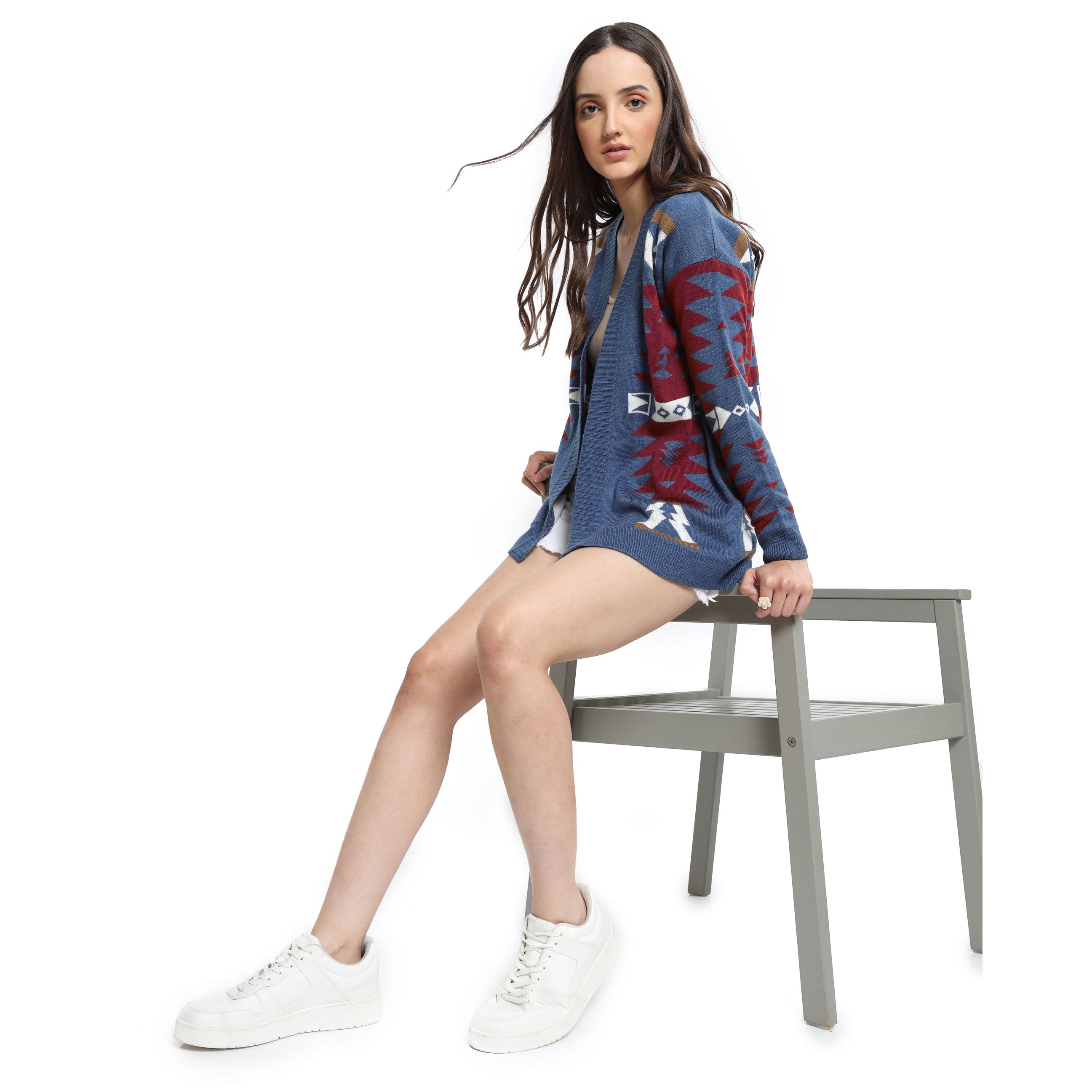 Red Vine Cardigan Sweater - MyraUSA