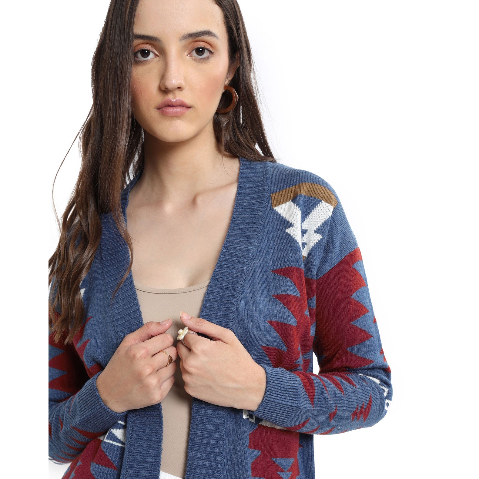 Red Vine Cardigan Sweater - MyraUSA