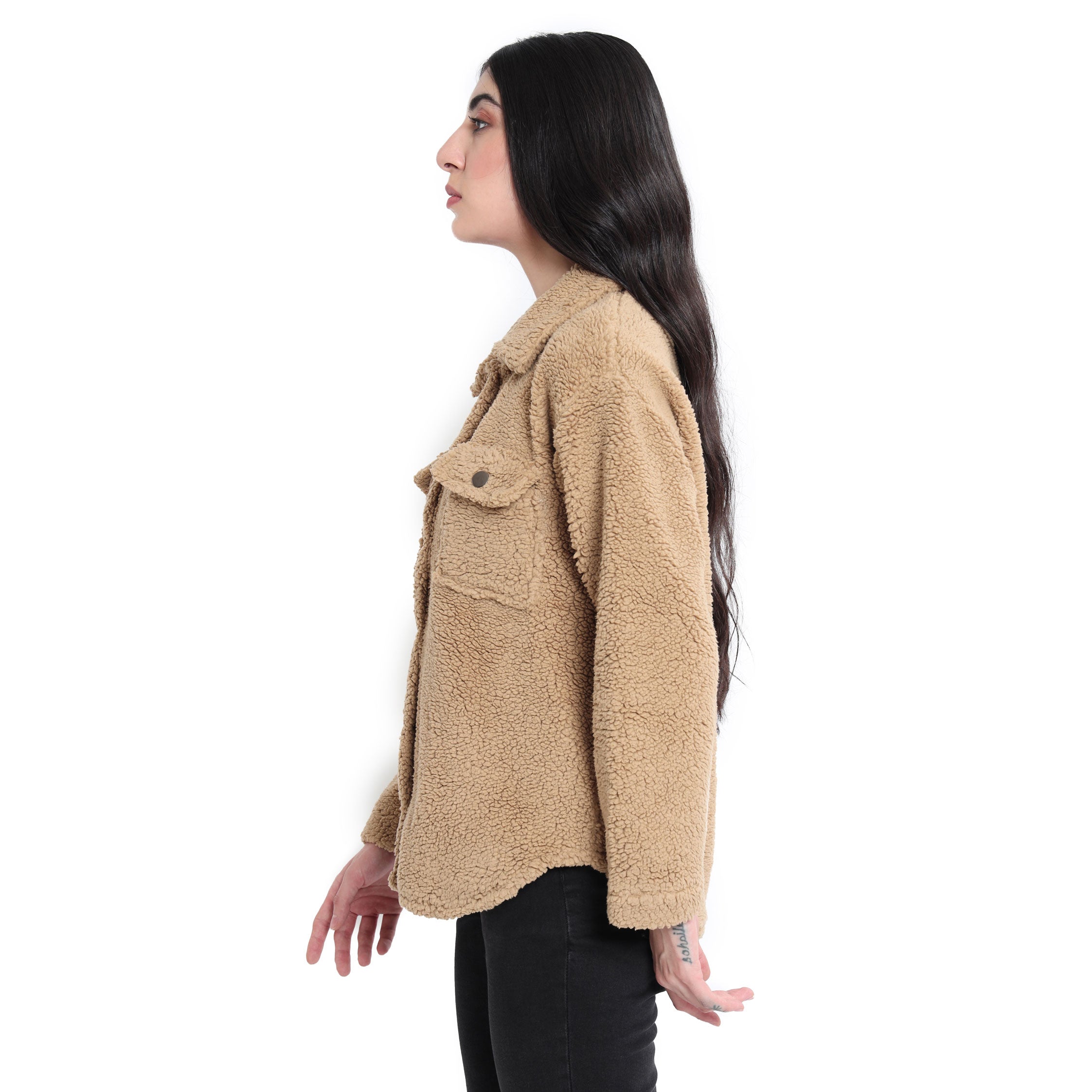 Furried-In Shacket Sweater - MyraUSA