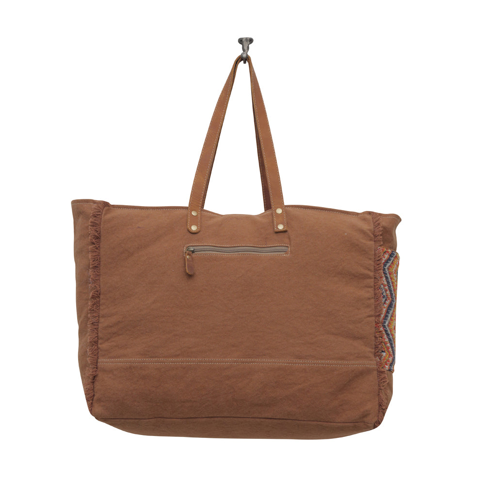 Geometric Blues Weekender Bag - MyraUSA