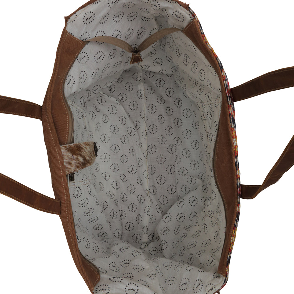 Geometric Blues Weekender Bag - MyraUSA