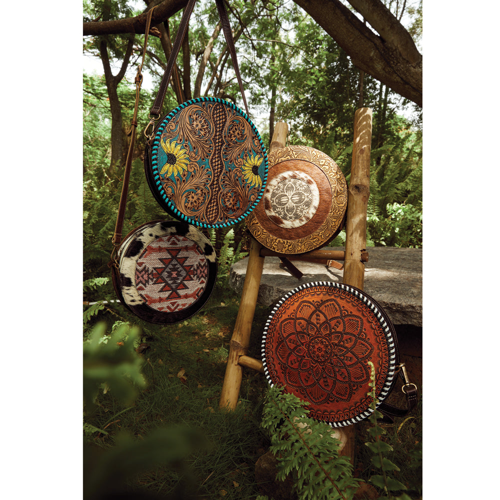 Boho Brown Round Bag - MyraUSA