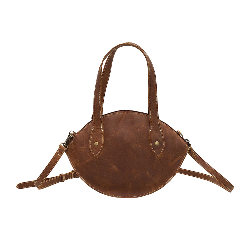 Brown Nest Leather & Hair On Bag - MyraUSA